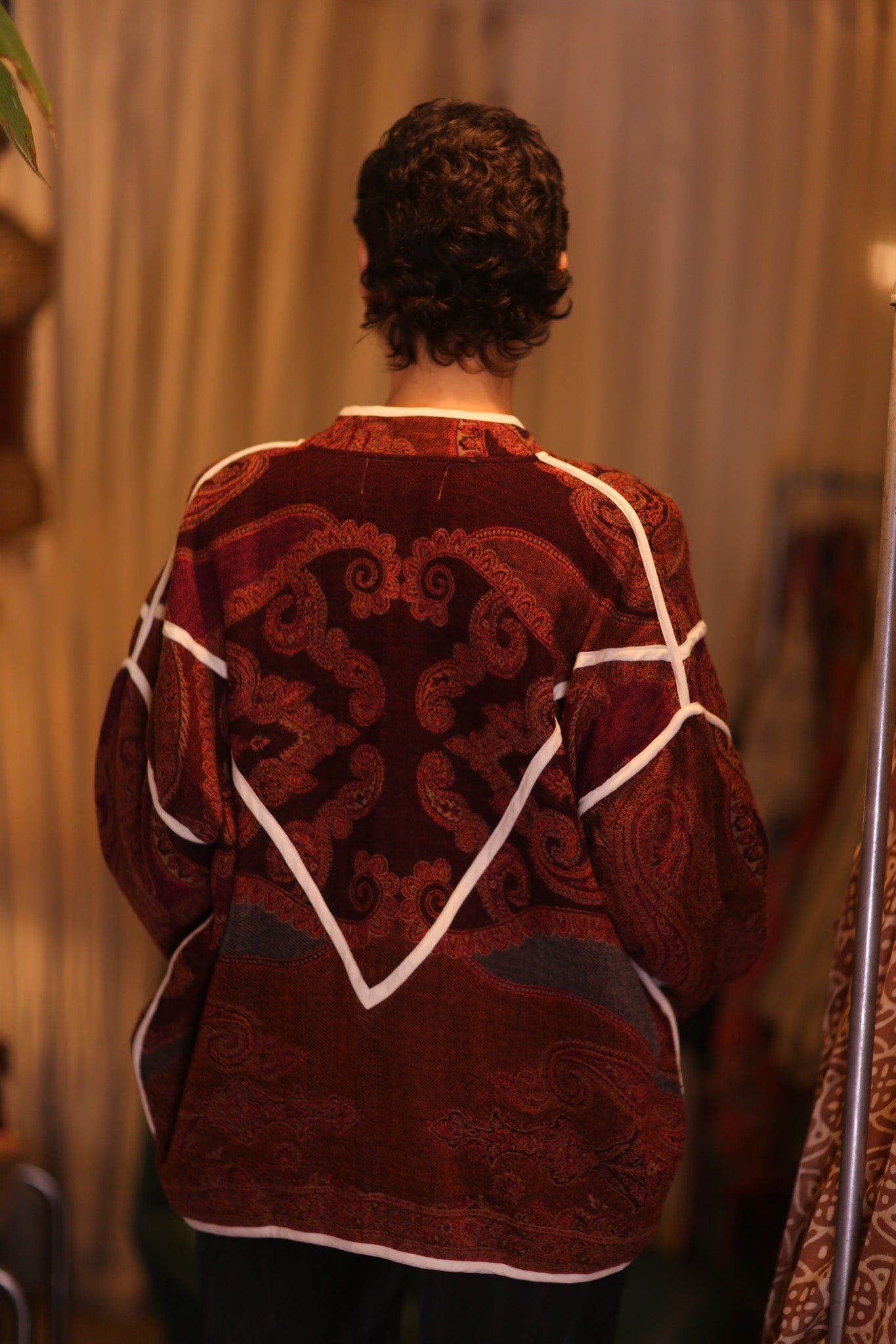 JACKET PATTERN EMBROIDERED SHAWL COTTON WOOL KADIPAR