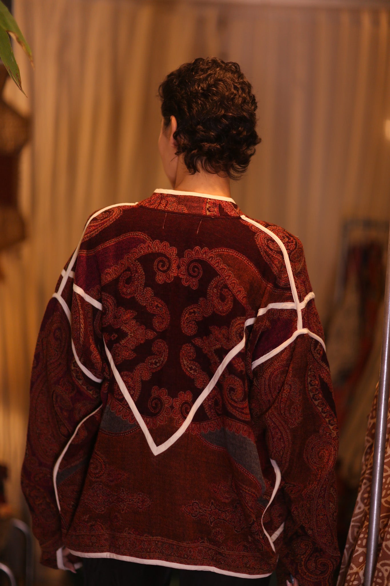 JACKET PATTERN EMBROIDERED SHAWL COTTON WOOL KADIPAR