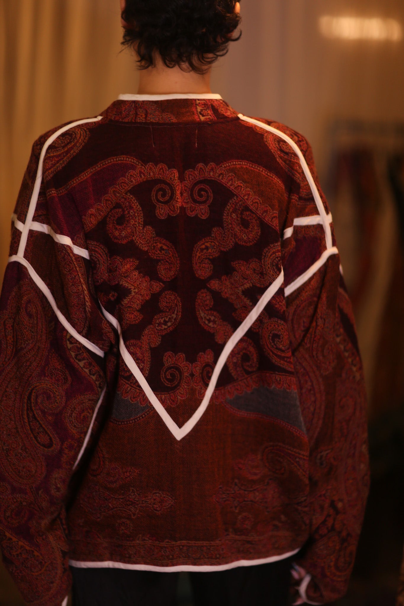 JACKET PATTERN EMBROIDERED SHAWL COTTON WOOL KADIPAR