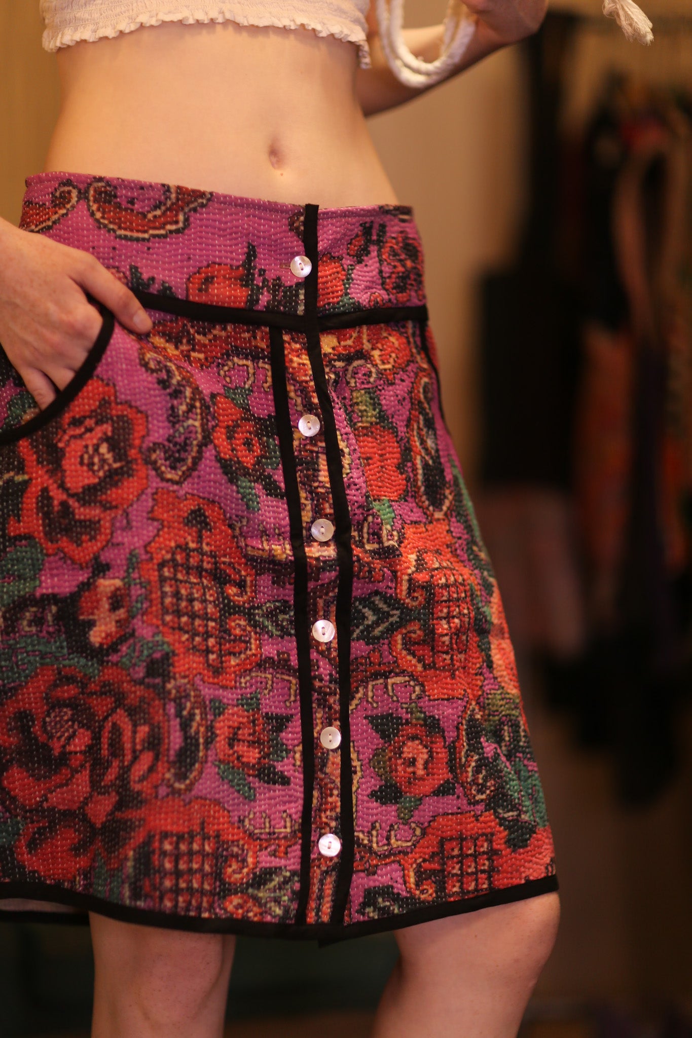 FLORAL SKIRT THE ROSE