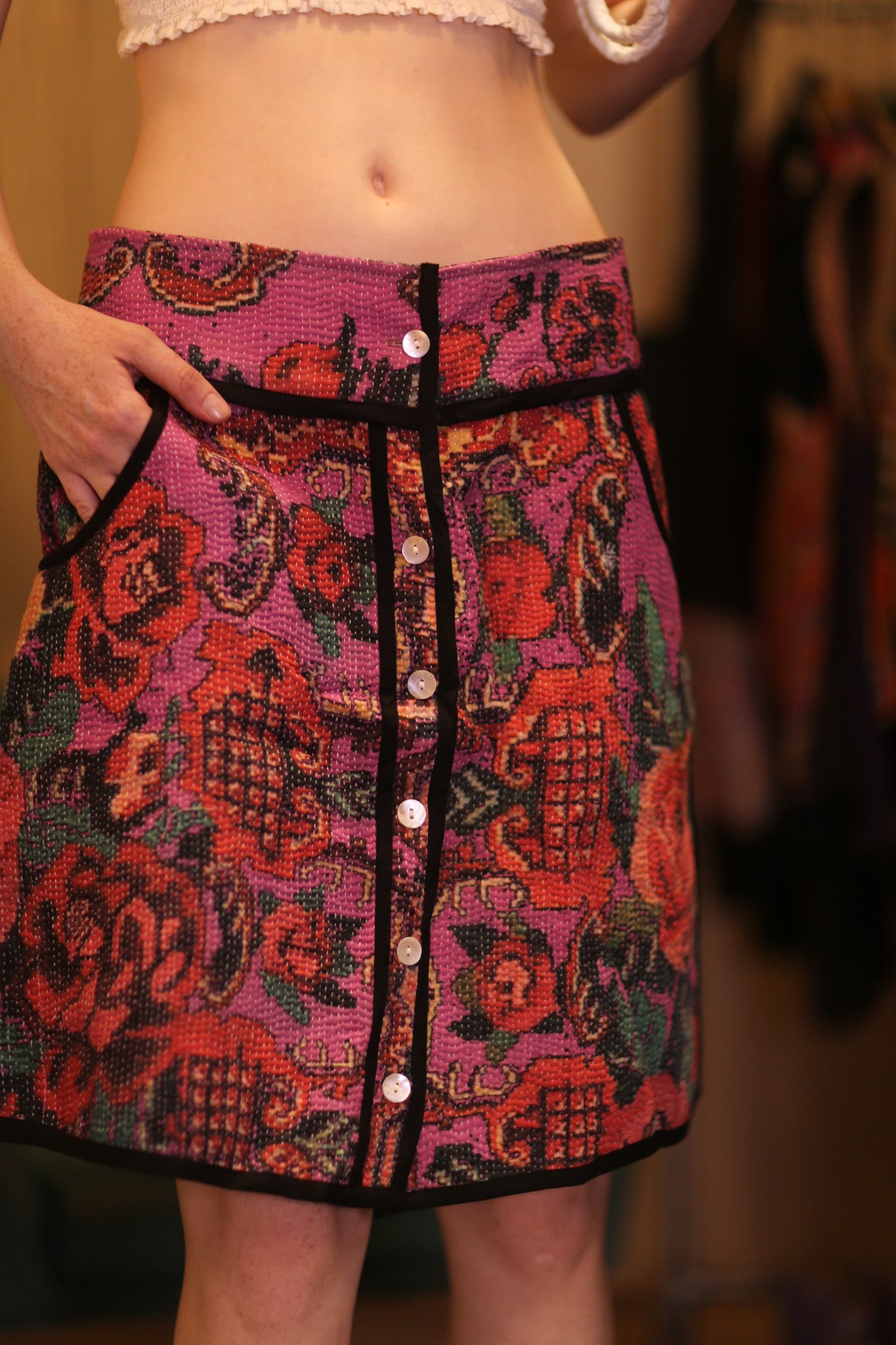 FLORAL SKIRT THE ROSE
