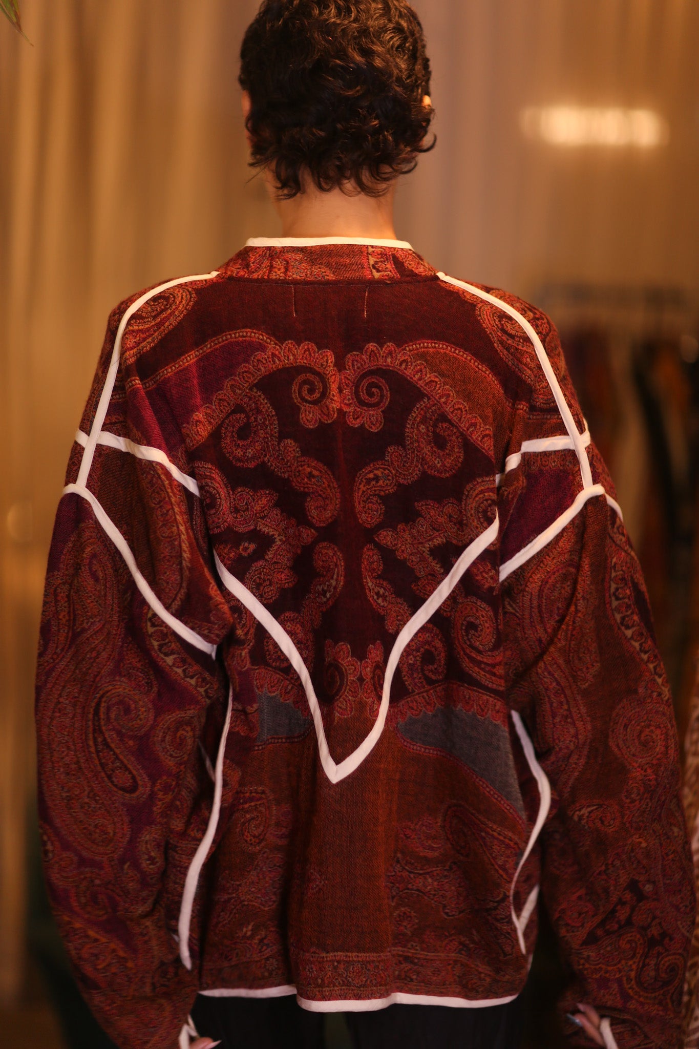 JACKET PATTERN EMBROIDERED SHAWL COTTON WOOL KADIPAR