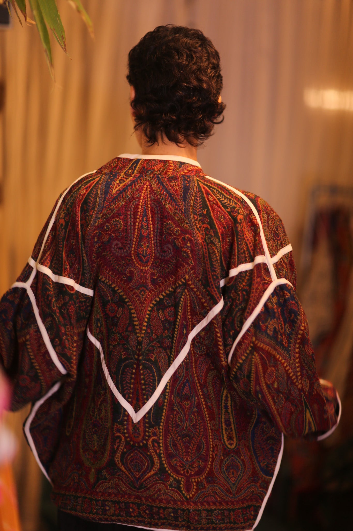 JACKET PATTERN EMBROIDERED SHAWL COTTON WOOL LEH