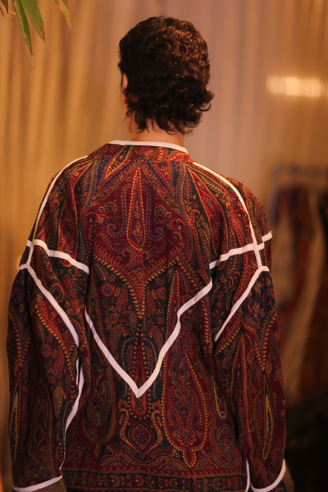JACKET PATTERN EMBROIDERED SHAWL COTTON WOOL LEH
