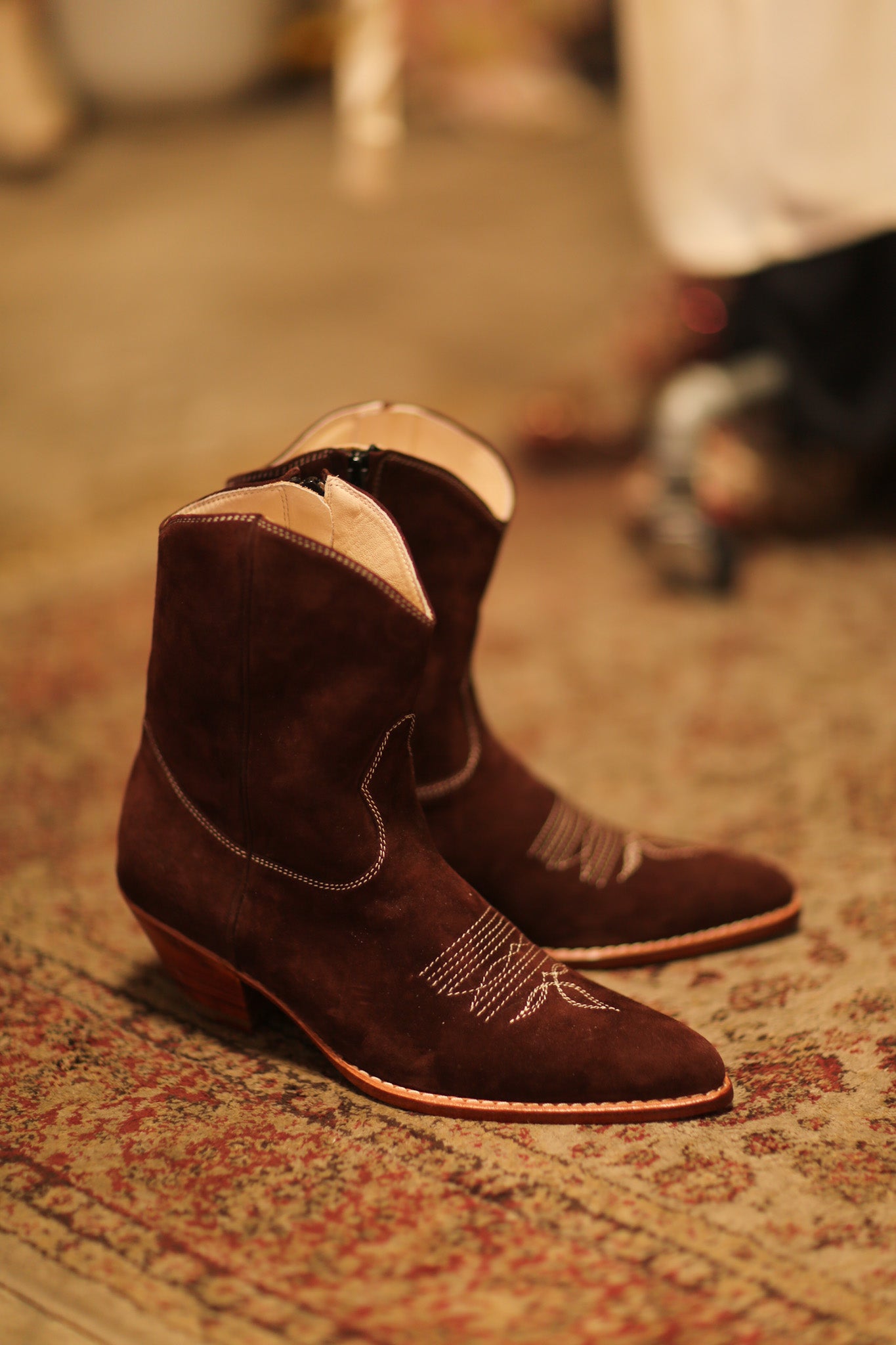 BROWN SUEDE SHORT BOOTS BRIALA