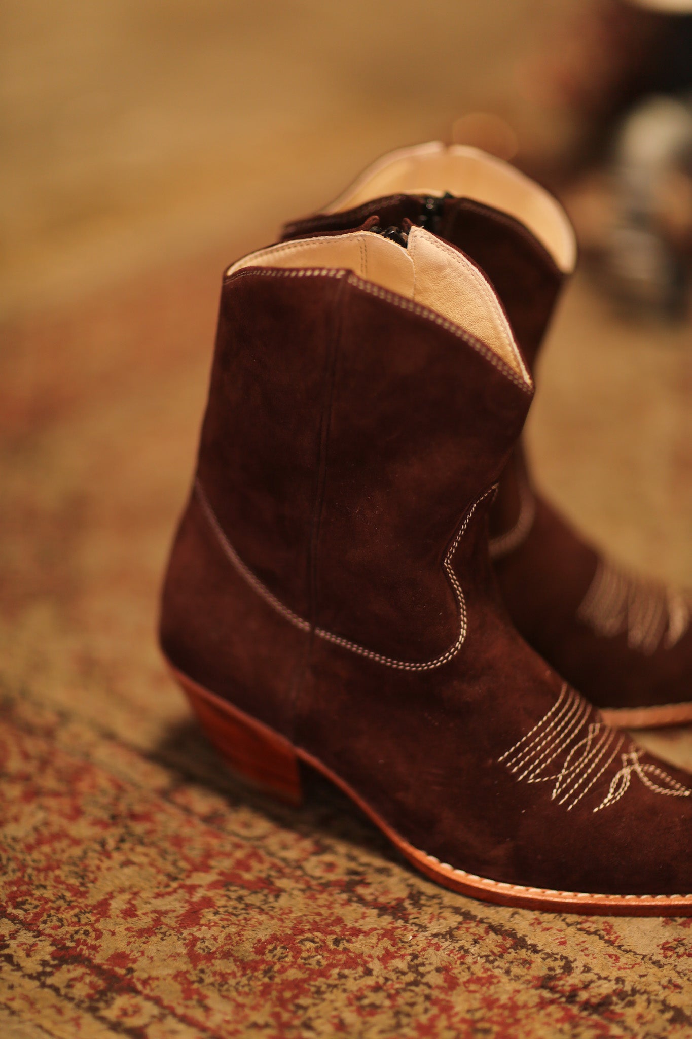 BROWN SUEDE SHORT BOOTS BRIALA