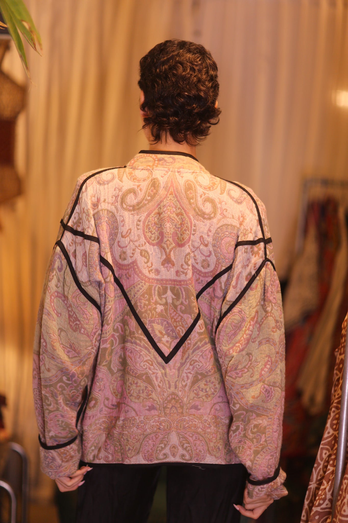 JACKET PATTERN EMBROIDERED SHAWL COTTON WOOL NAKO