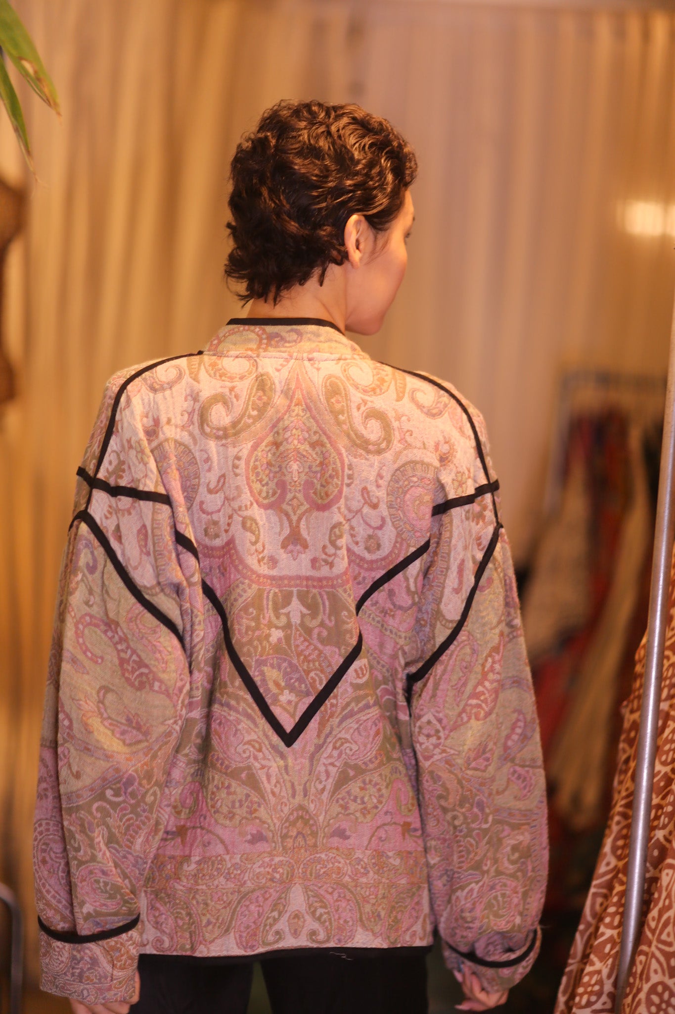 JACKET PATTERN EMBROIDERED SHAWL COTTON WOOL NAKO