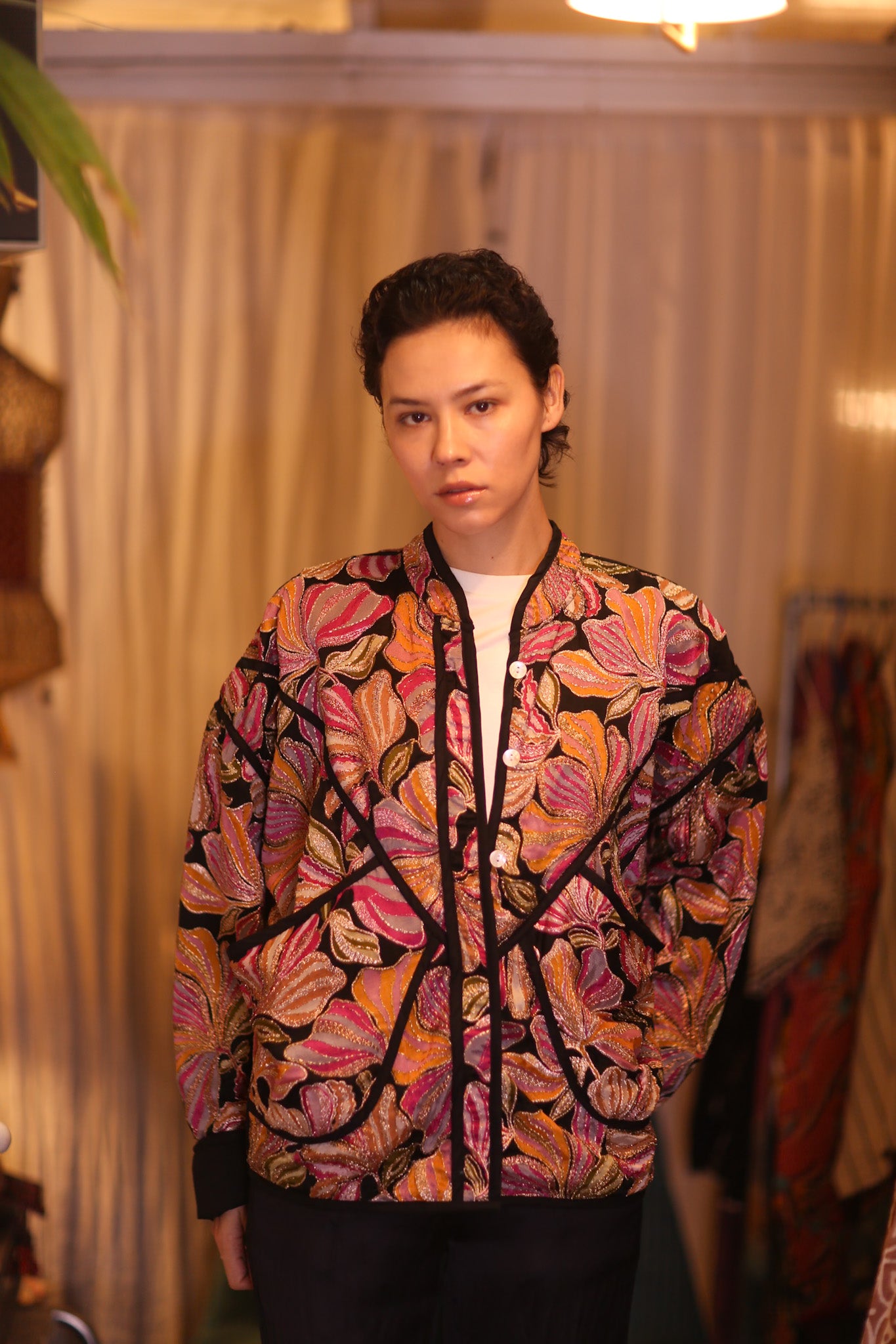 EMBROIDERED SILK JACKET WYNE