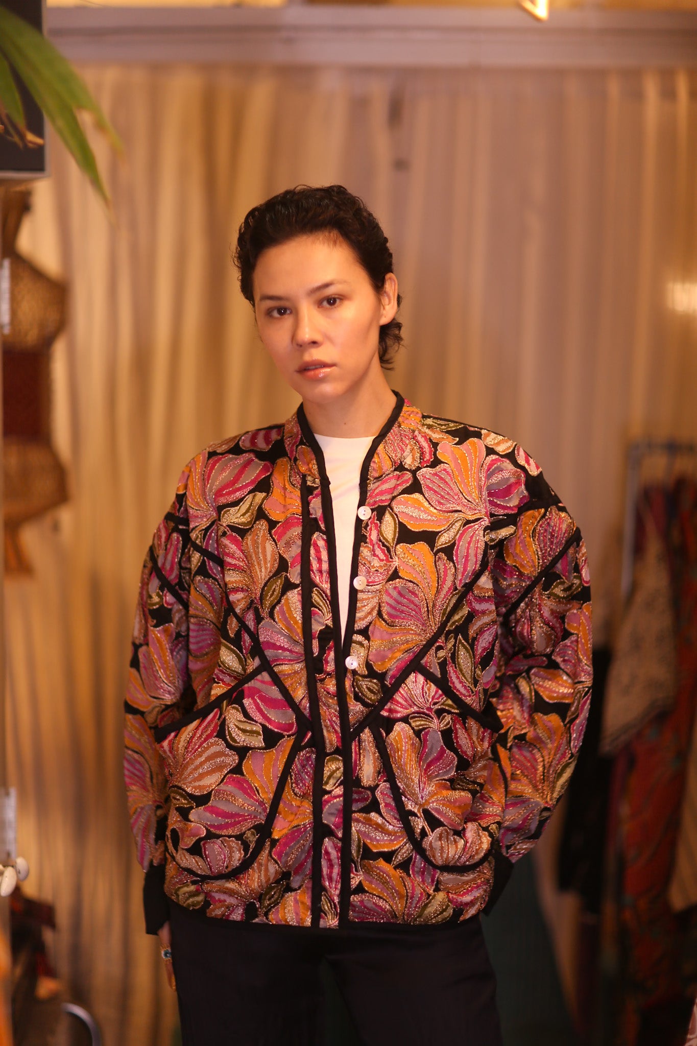 EMBROIDERED SILK JACKET WYNE