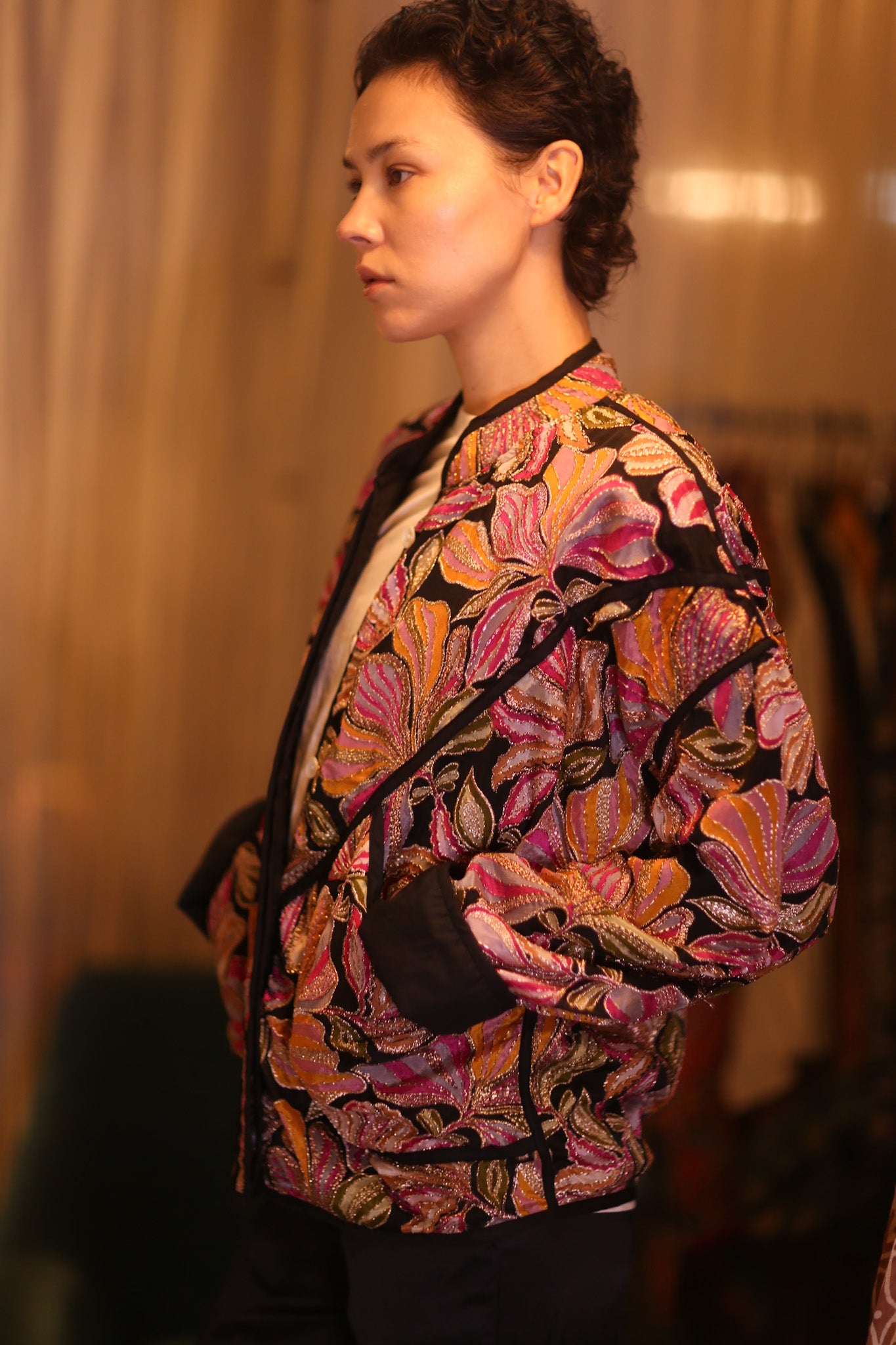 EMBROIDERED SILK JACKET WYNE