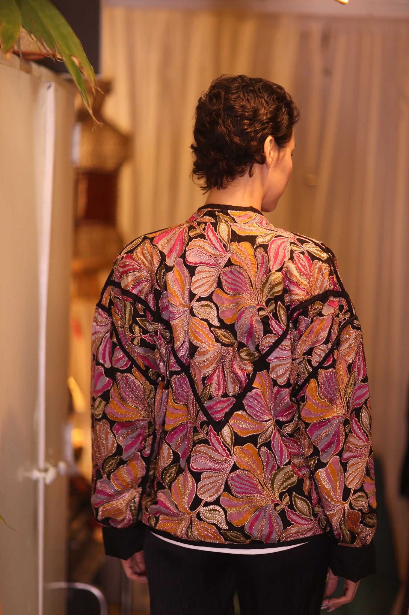 EMBROIDERED SILK JACKET WYNE