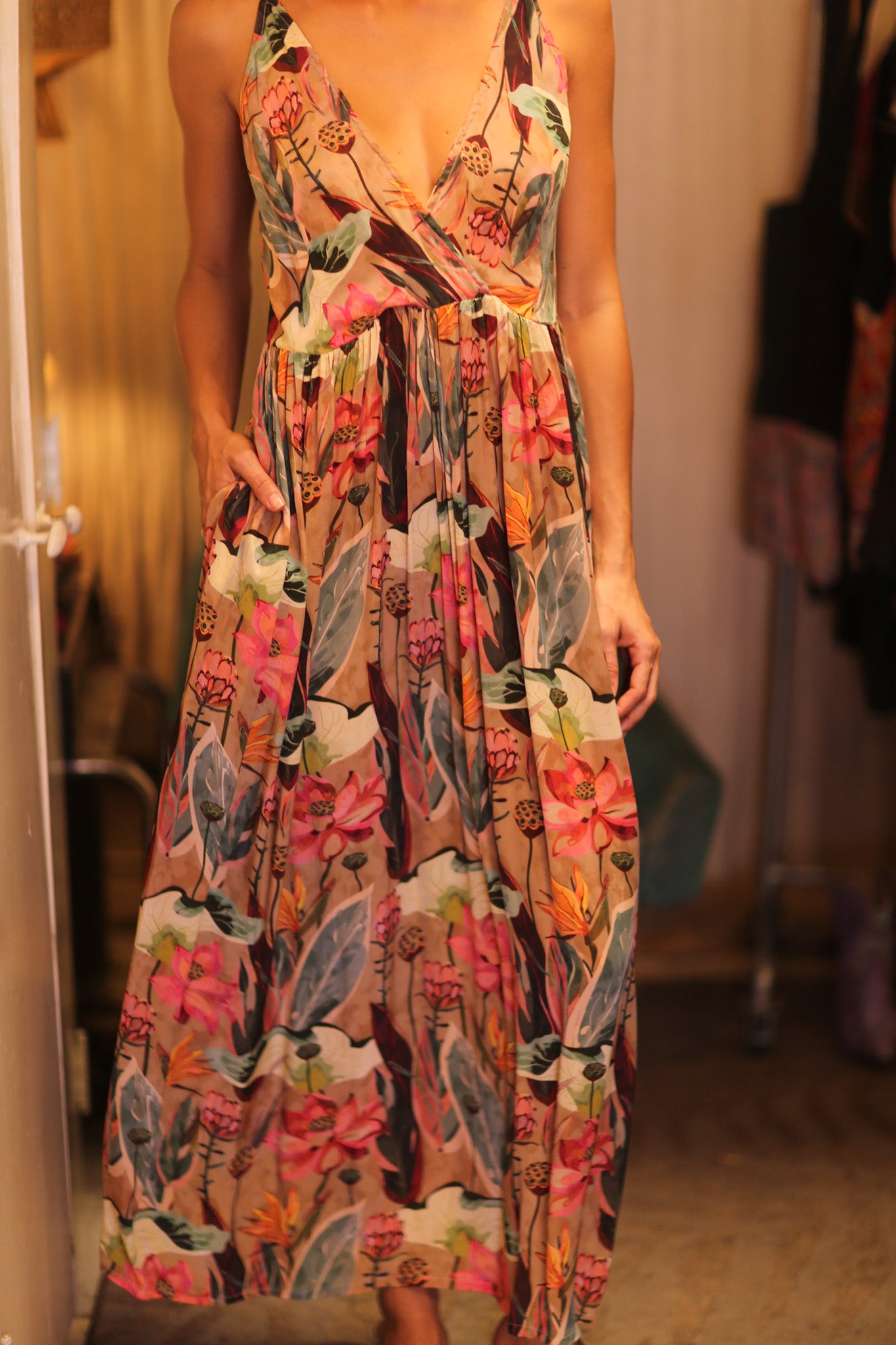 SILK DRESS LILY LOTUS