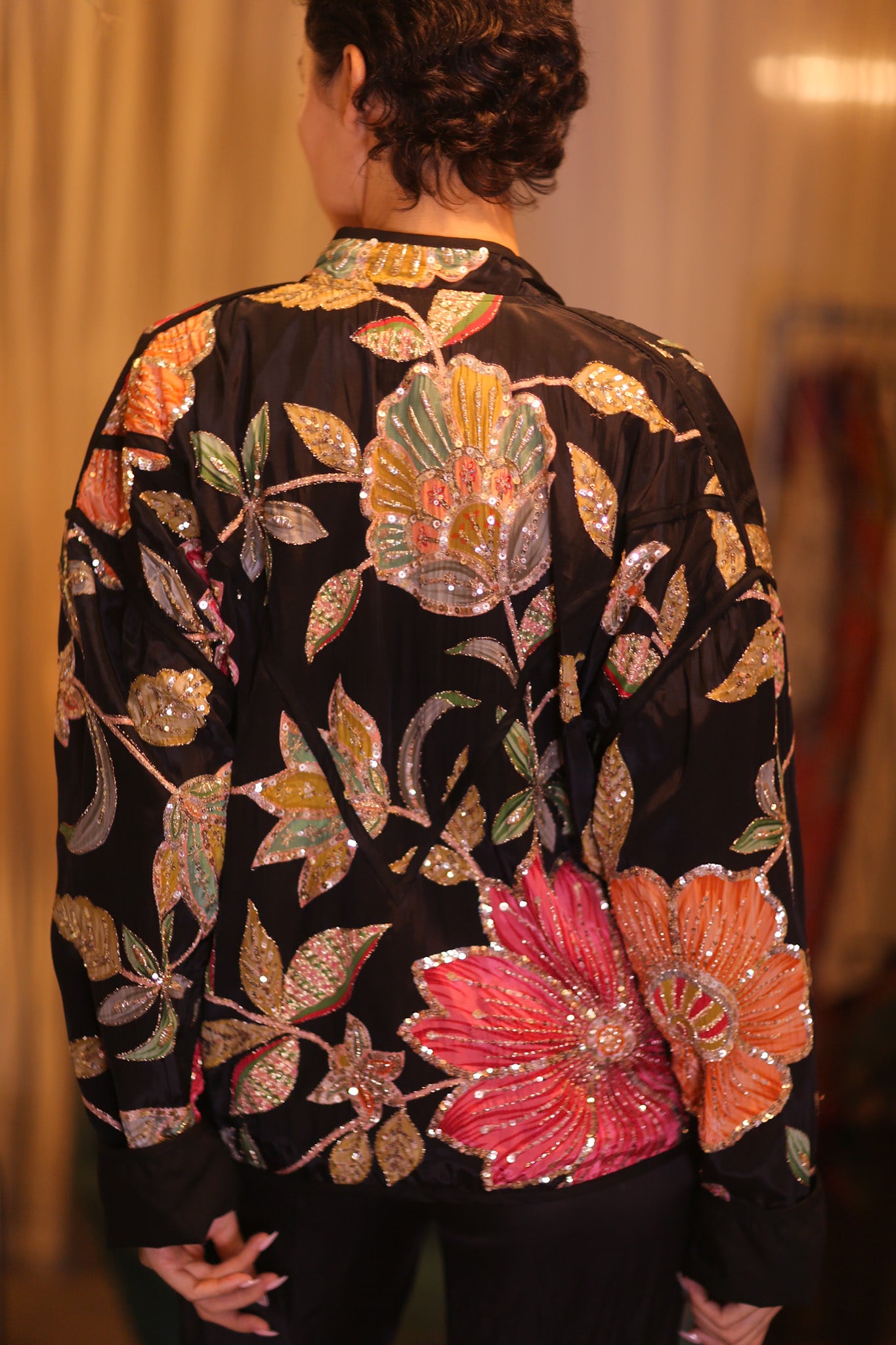 EMBROIDERED SILK JACKET LAN