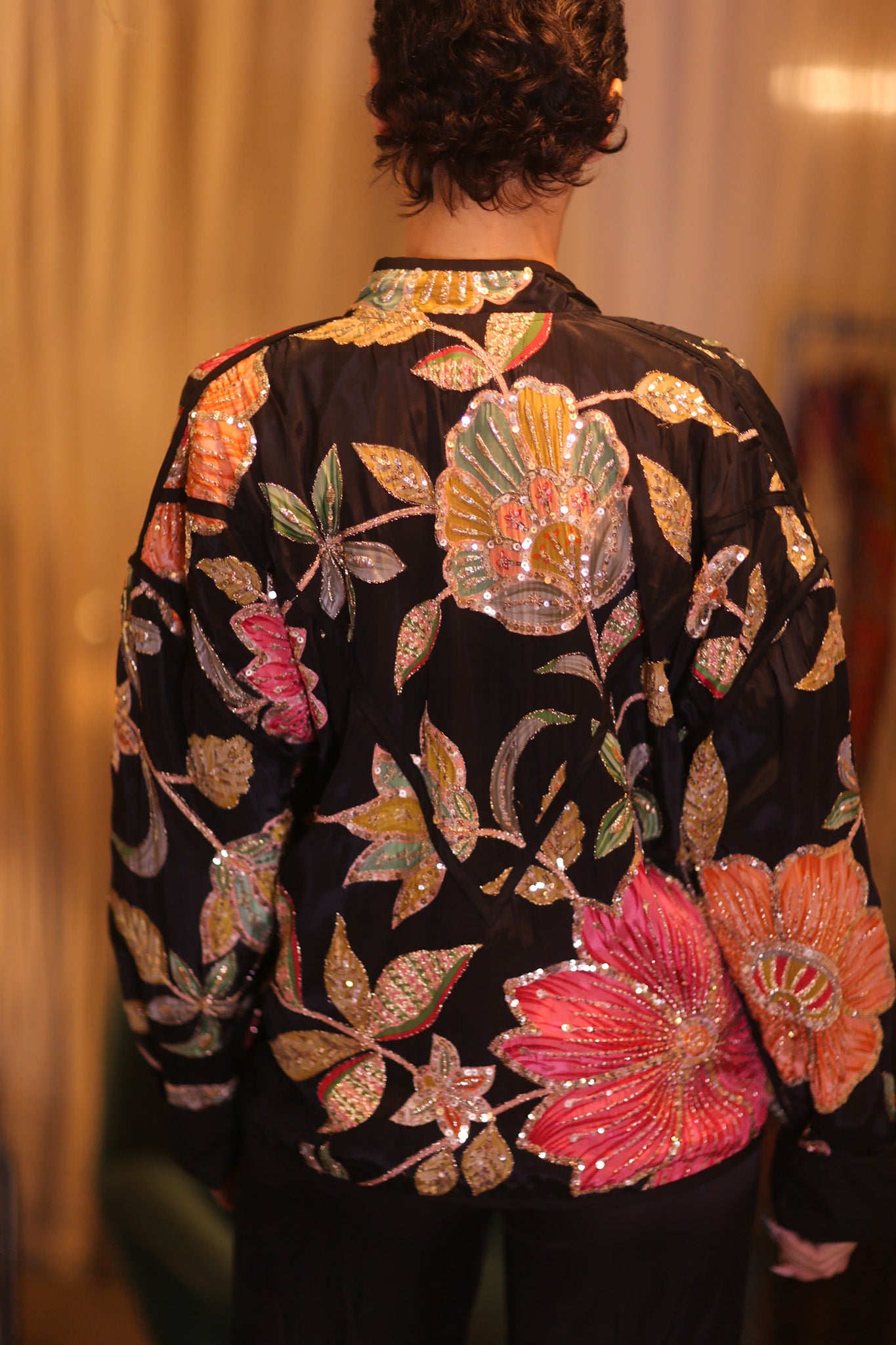 EMBROIDERED SILK JACKET LAN