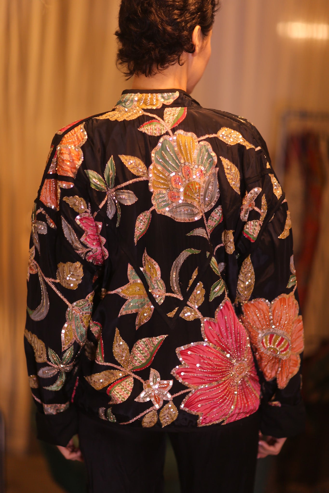 EMBROIDERED SILK JACKET LAN