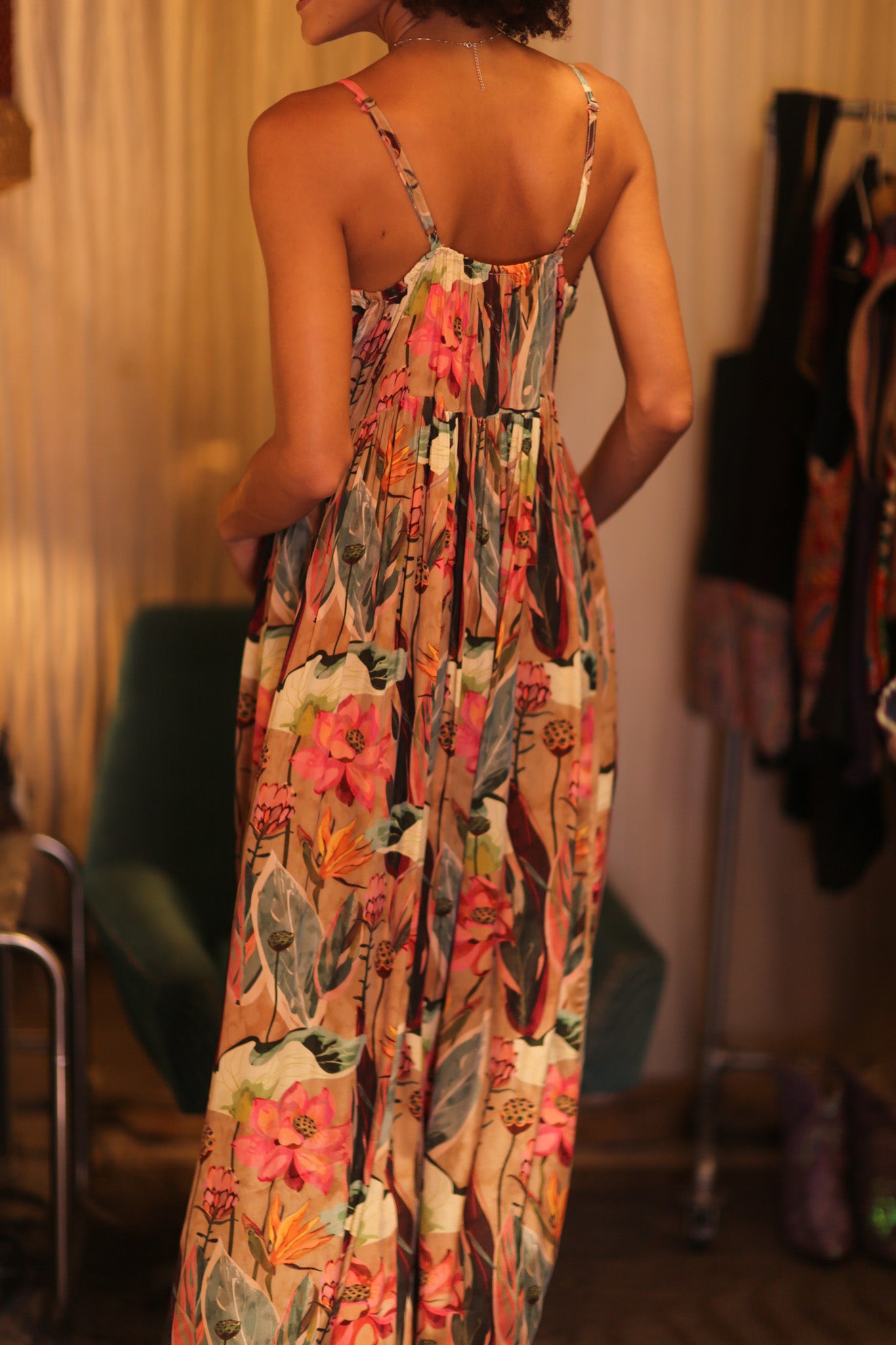 SILK DRESS LILY LOTUS