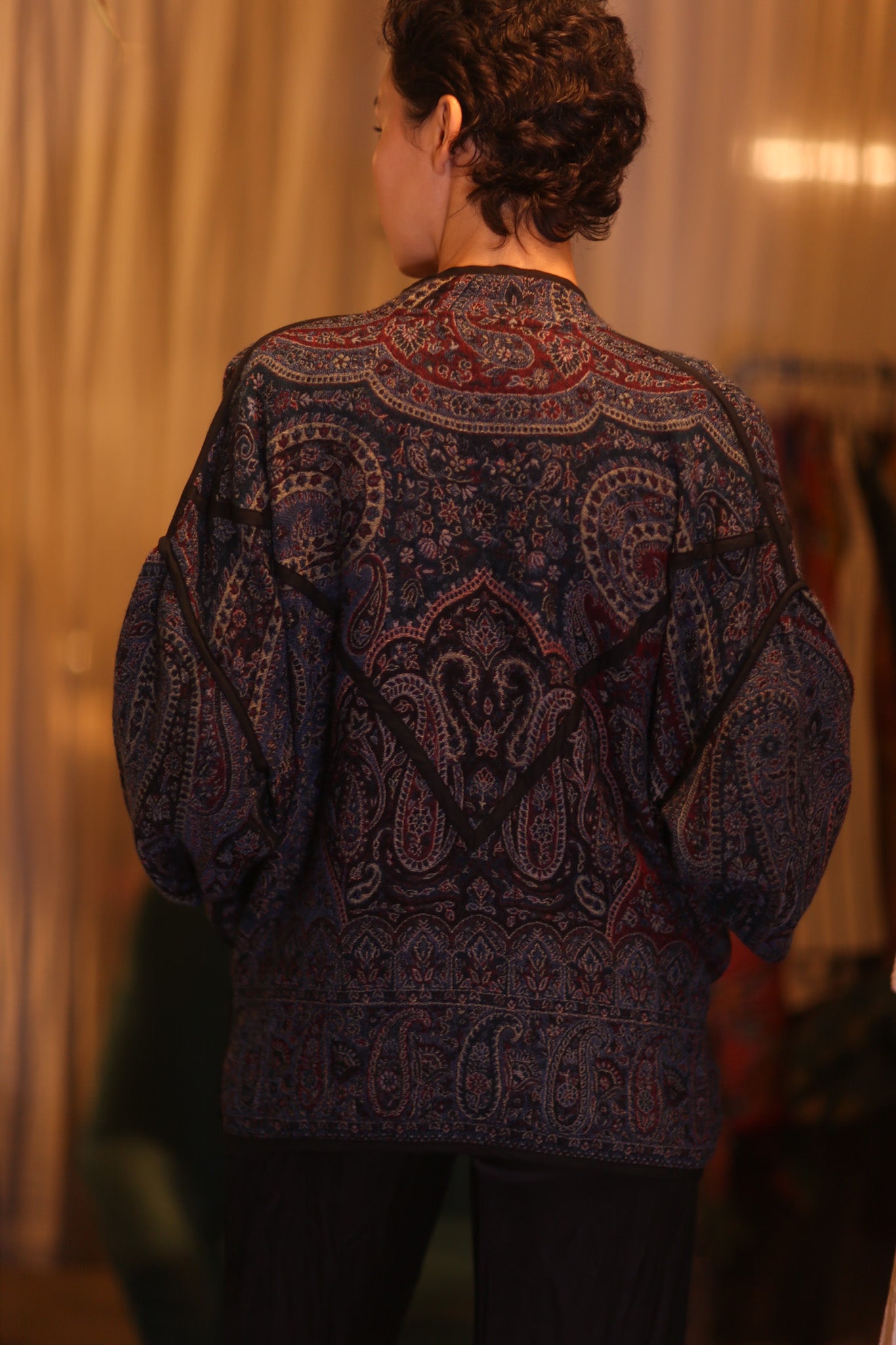 JACKET PATTERN EMBROIDERED SHAWL COTTON WOOL NIYOUN