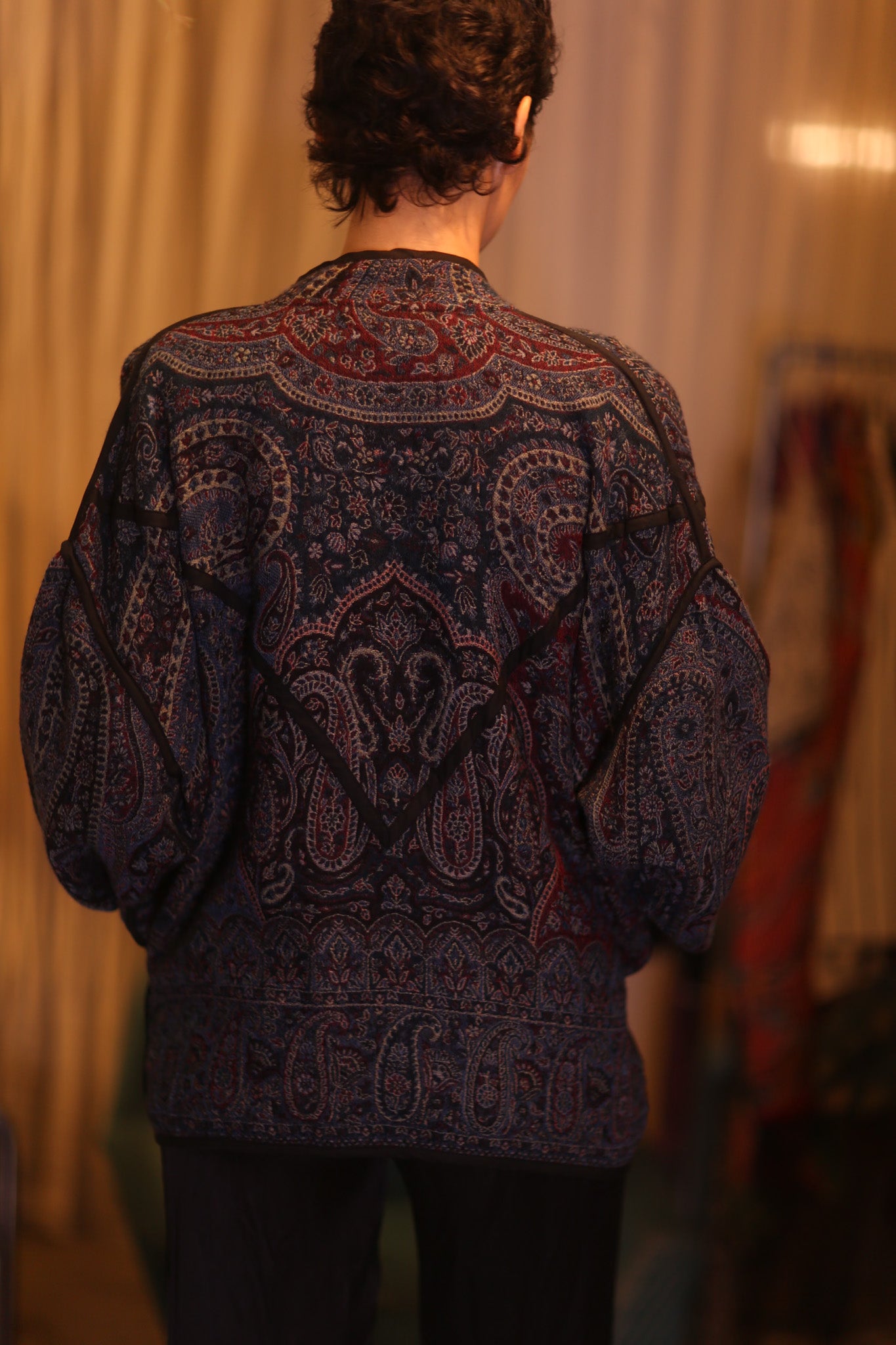 JACKET PATTERN EMBROIDERED SHAWL COTTON WOOL NIYOUN