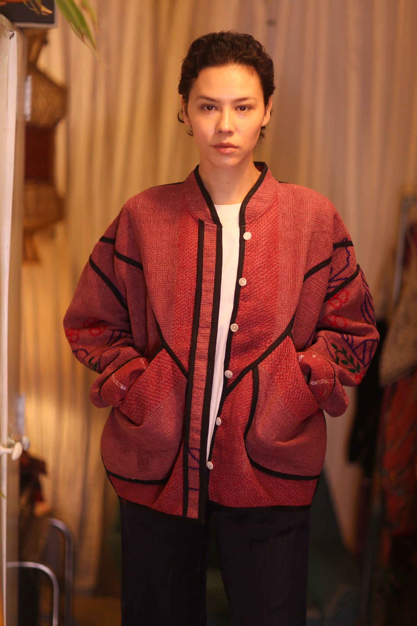 EMBROIDERED KANTHA JACKET NAMO