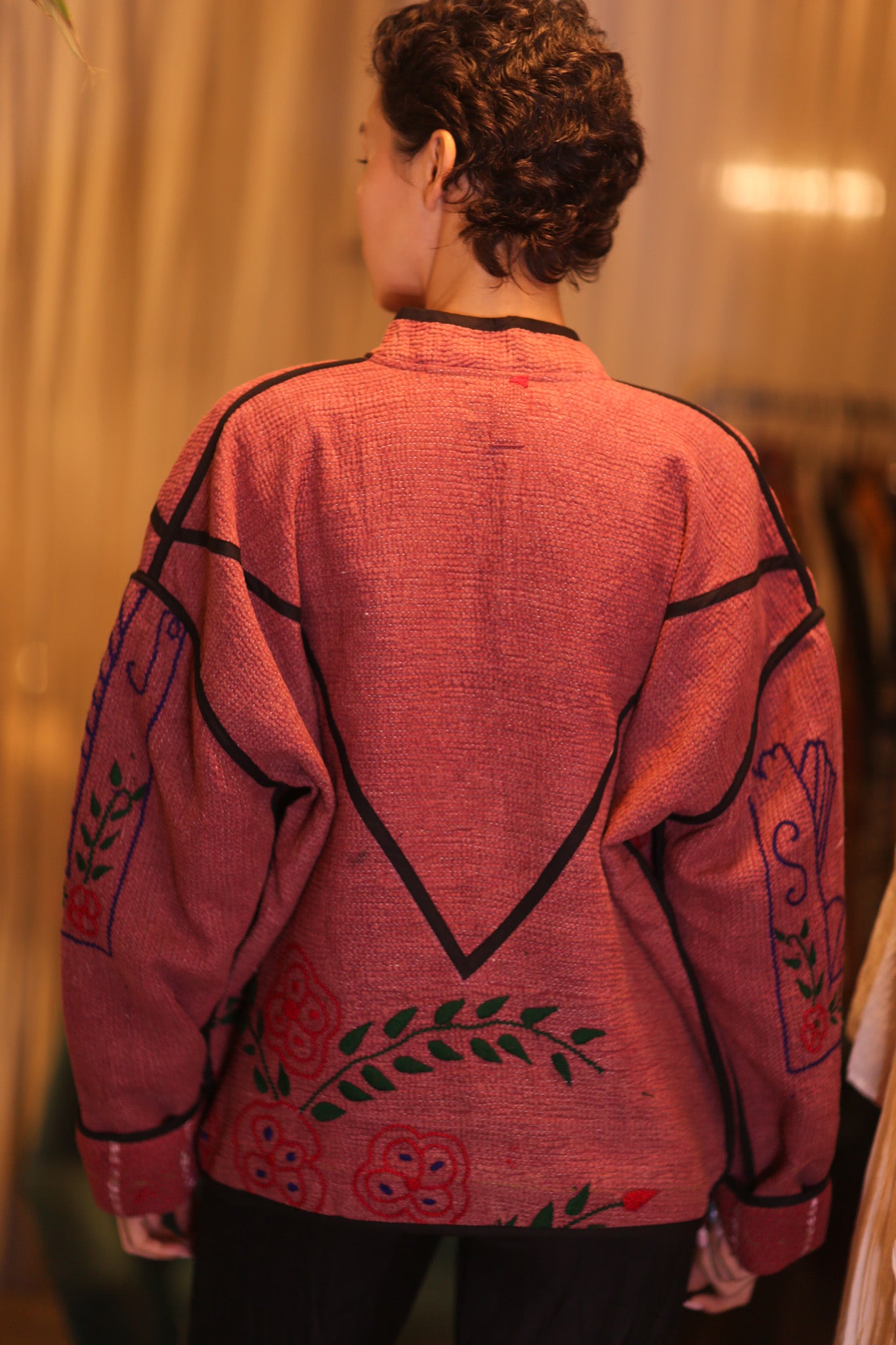 EMBROIDERED KANTHA JACKET NAMO