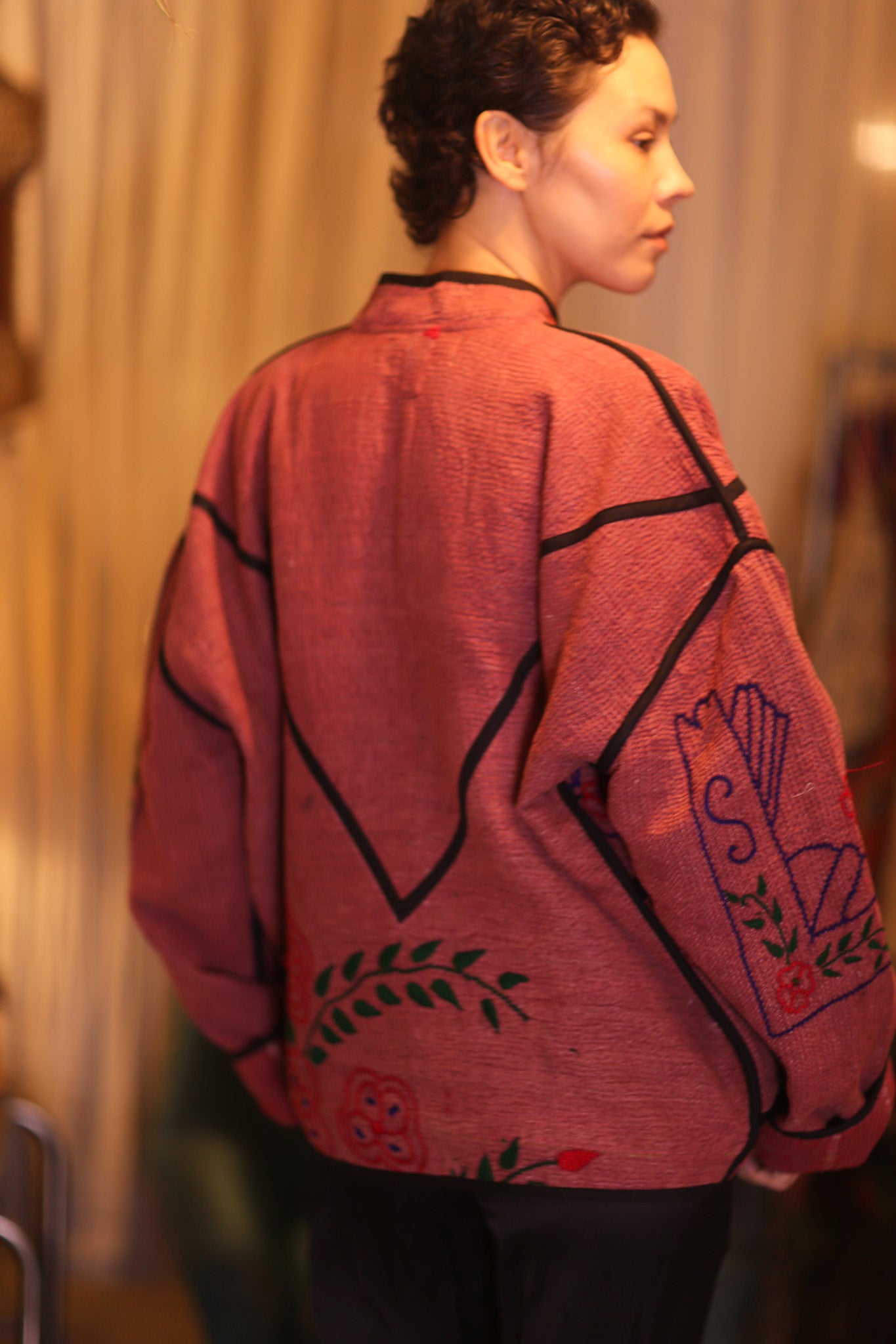 EMBROIDERED KANTHA JACKET NAMO