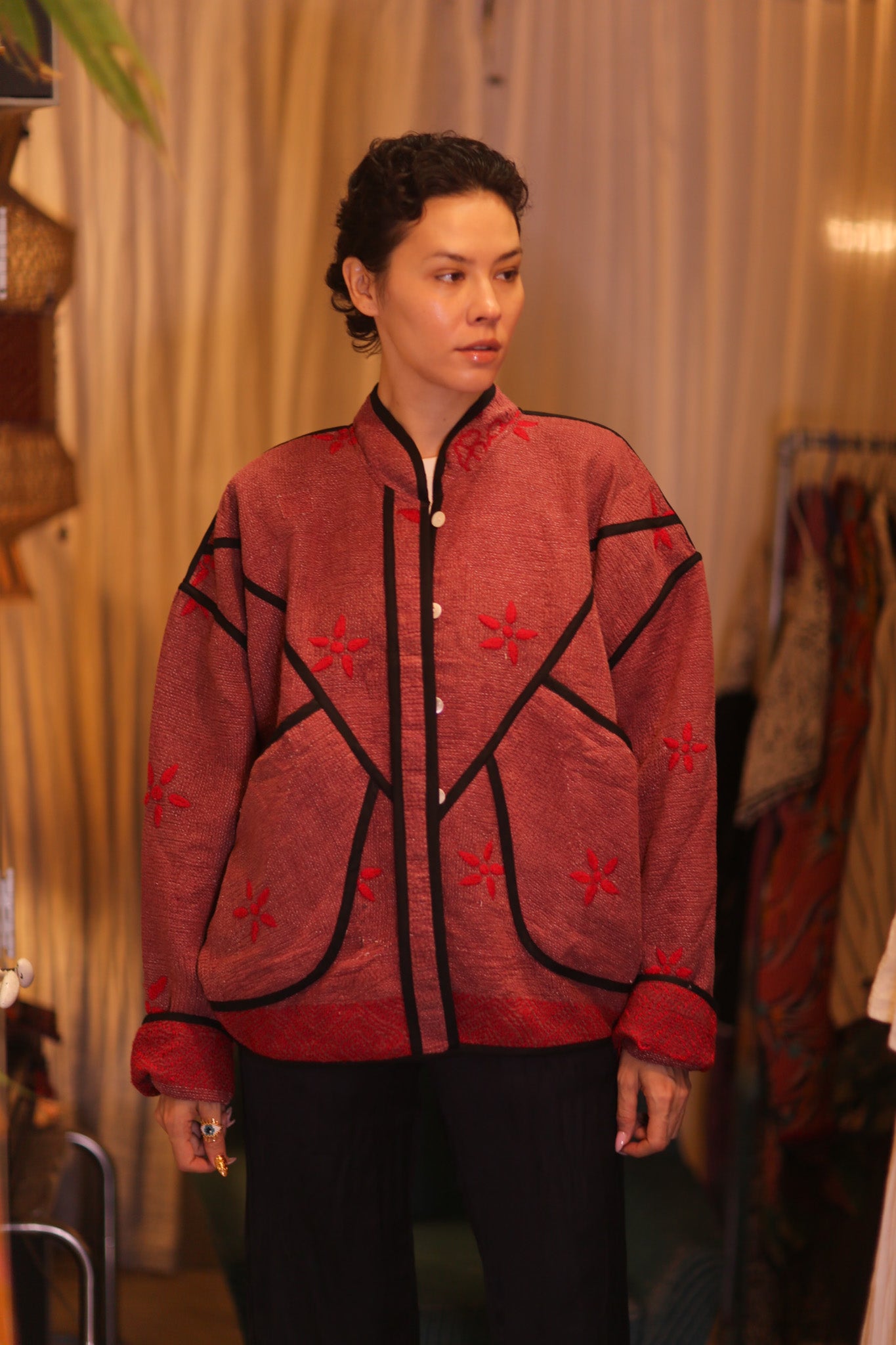 EMBROIDERED KANTHA JACKET SU