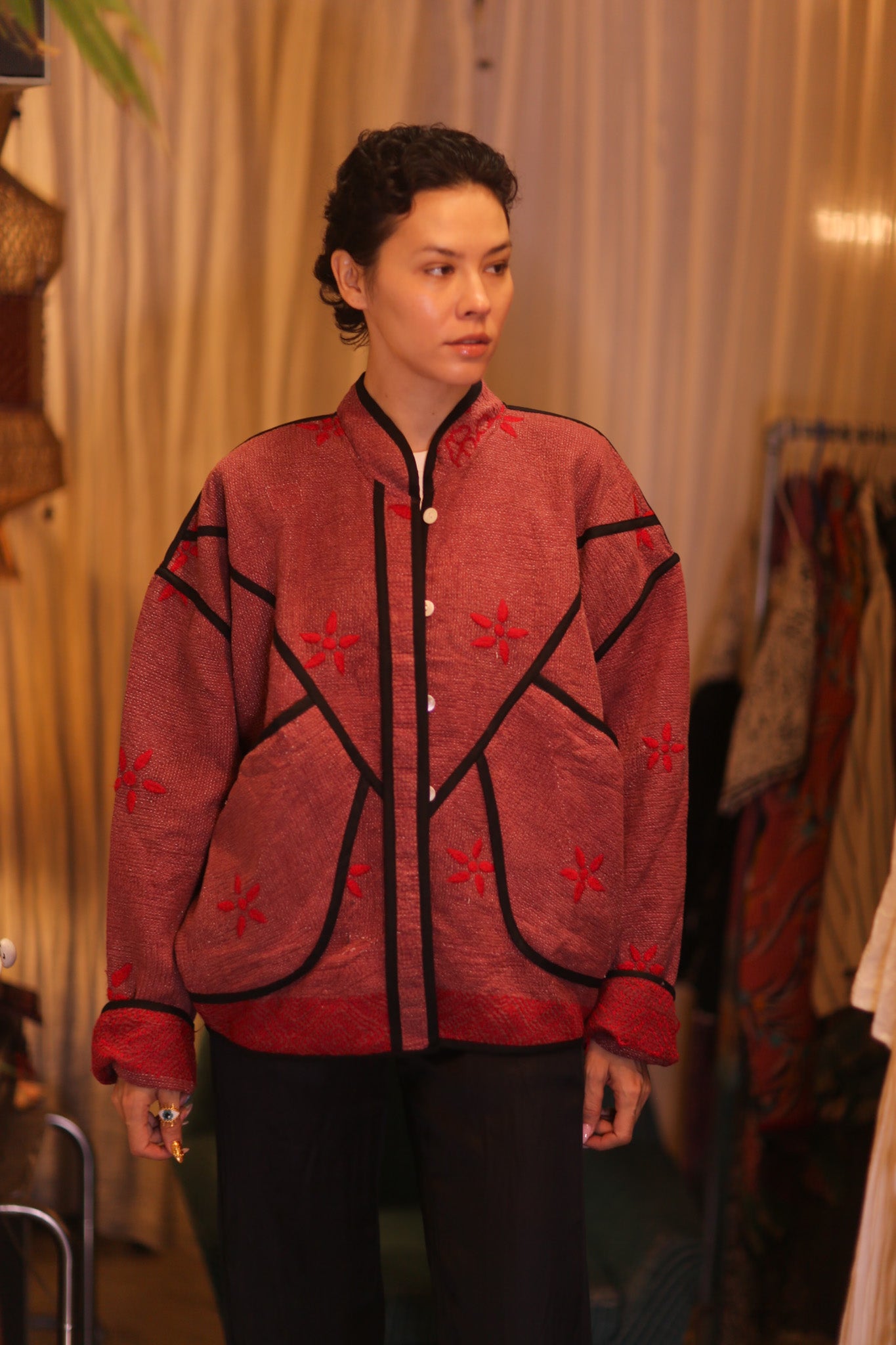 EMBROIDERED KANTHA JACKET SU