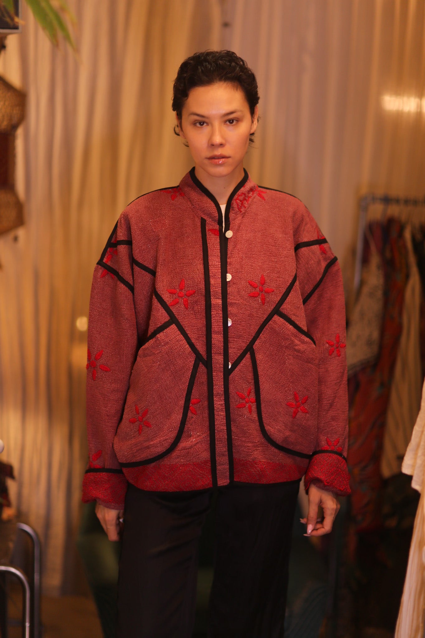 EMBROIDERED KANTHA JACKET SU