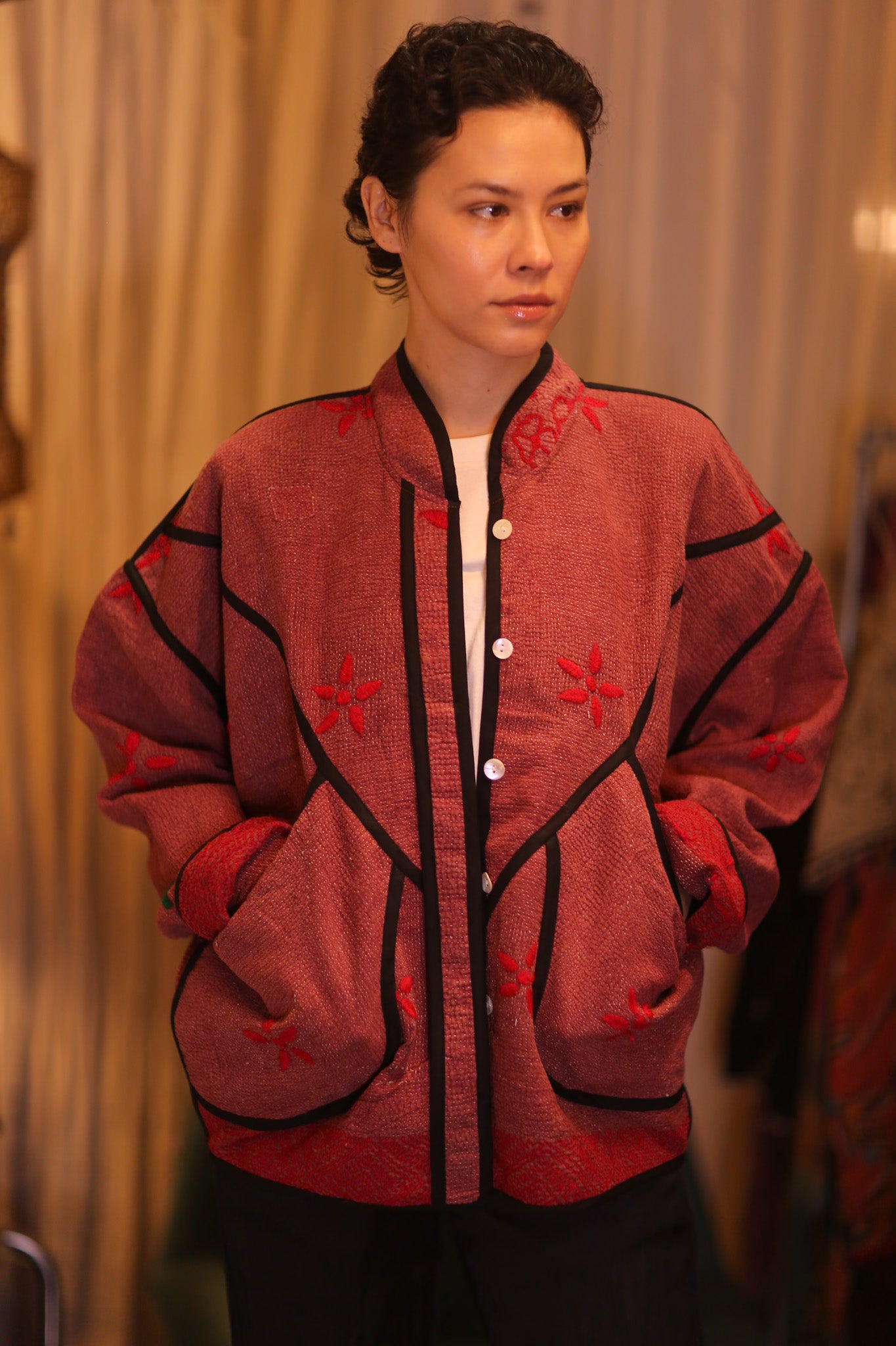 EMBROIDERED KANTHA JACKET SU