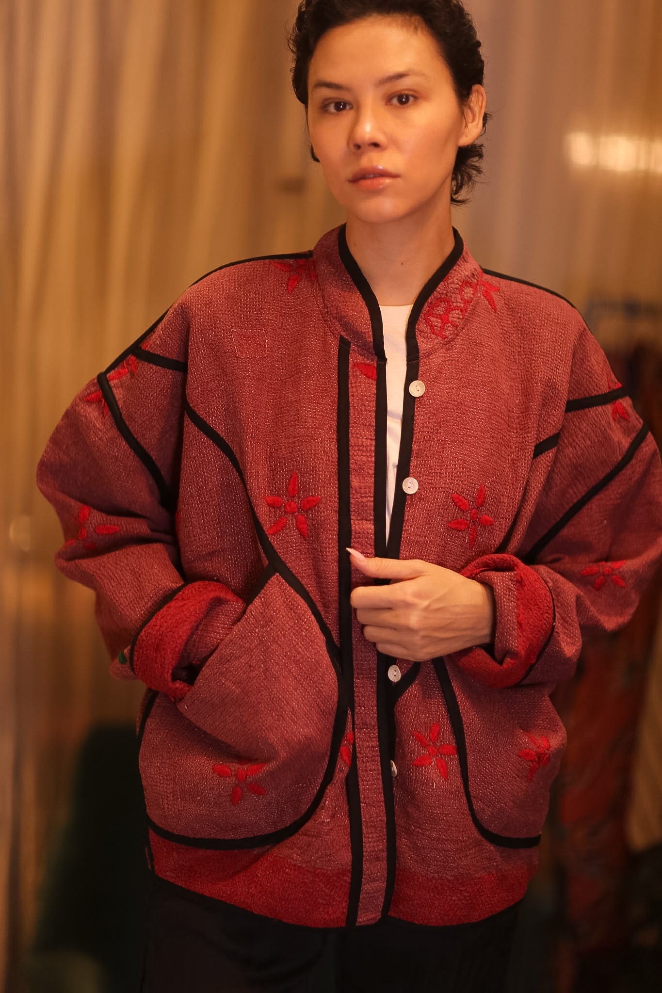 EMBROIDERED KANTHA JACKET SU