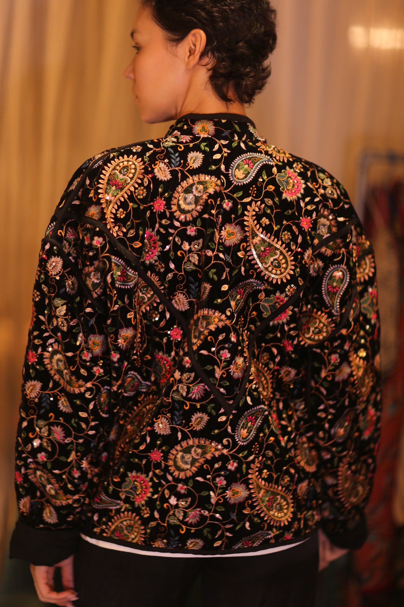EMBROIDERED VELVET JACKET HYO