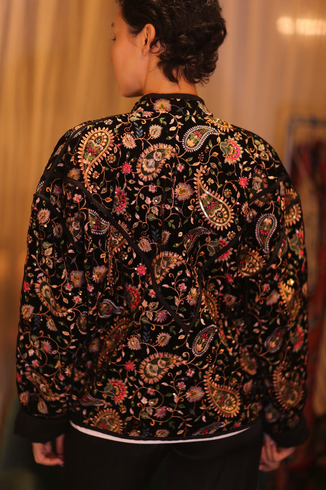 EMBROIDERED VELVET JACKET HYO