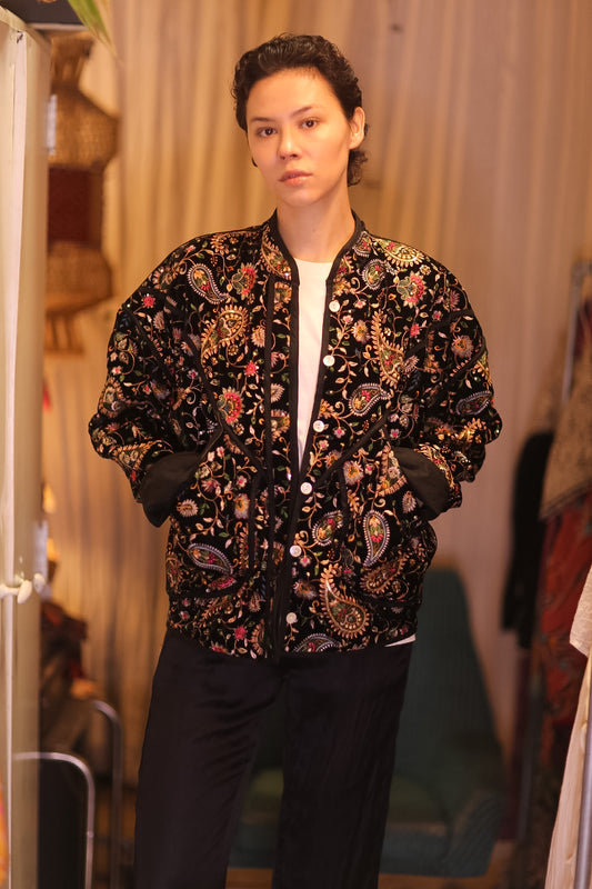 EMBROIDERED VELVET JACKET HYO