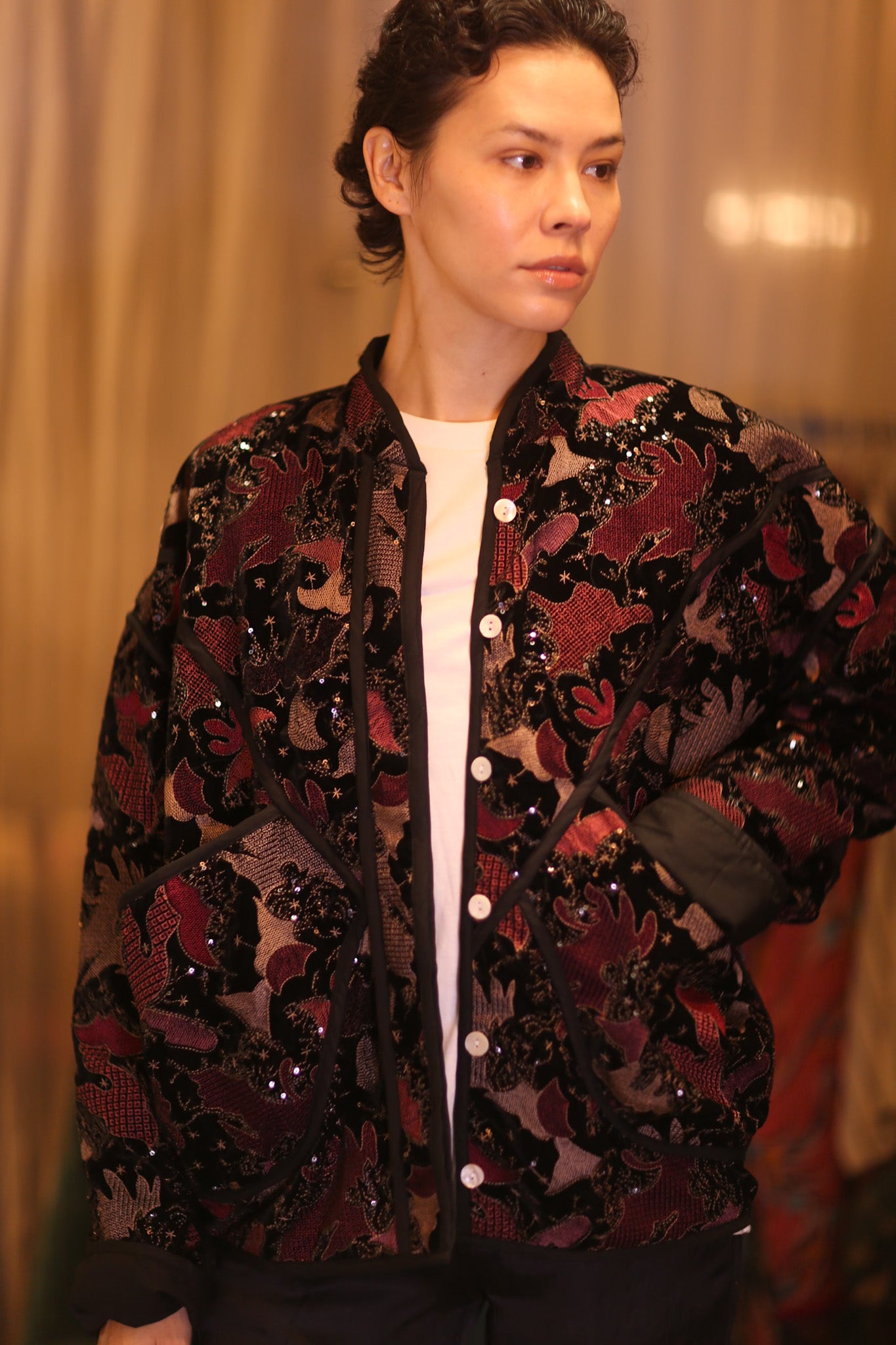 EMBROIDERED VELVET JACKET NYX