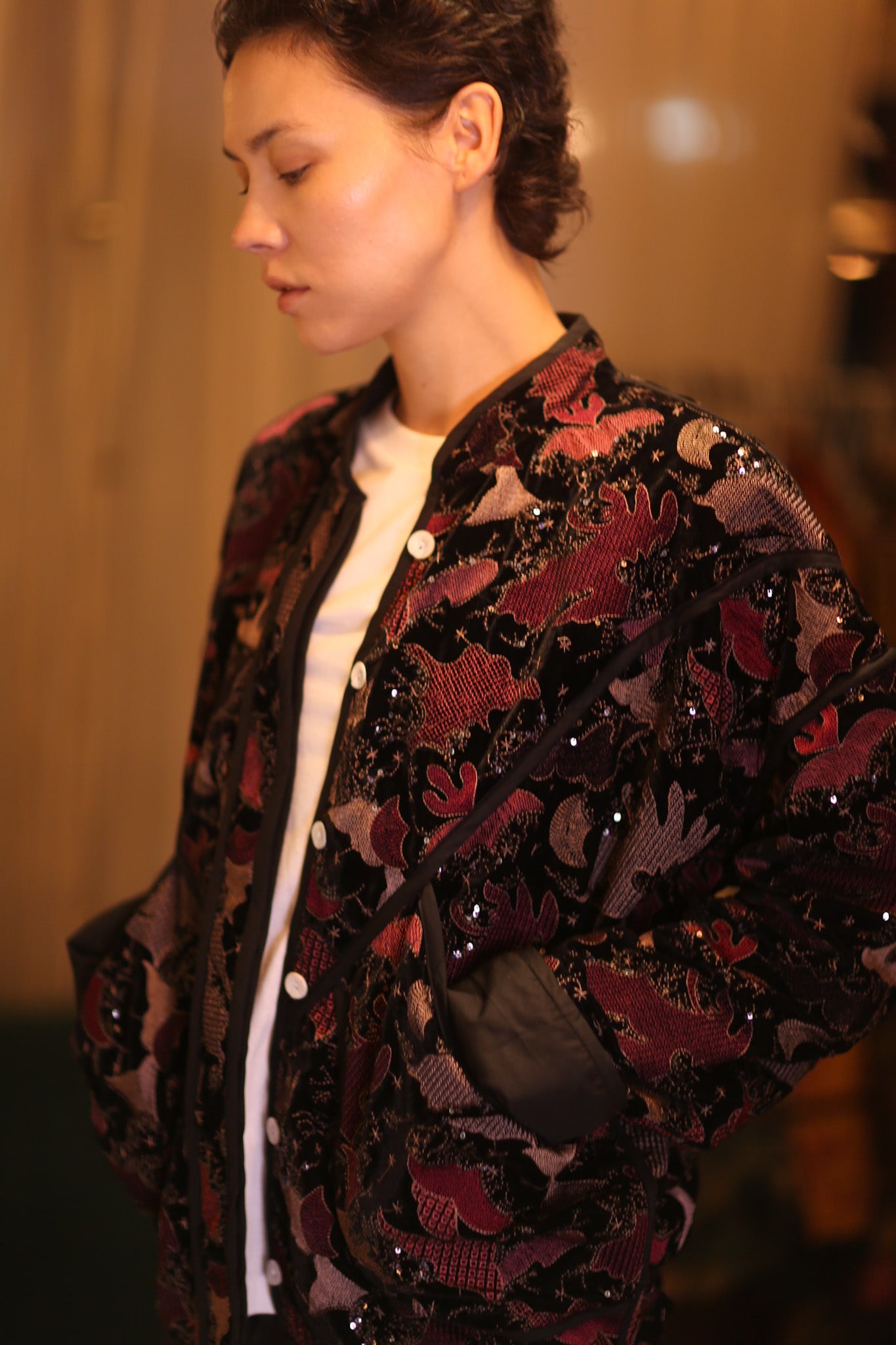 EMBROIDERED VELVET JACKET NYX