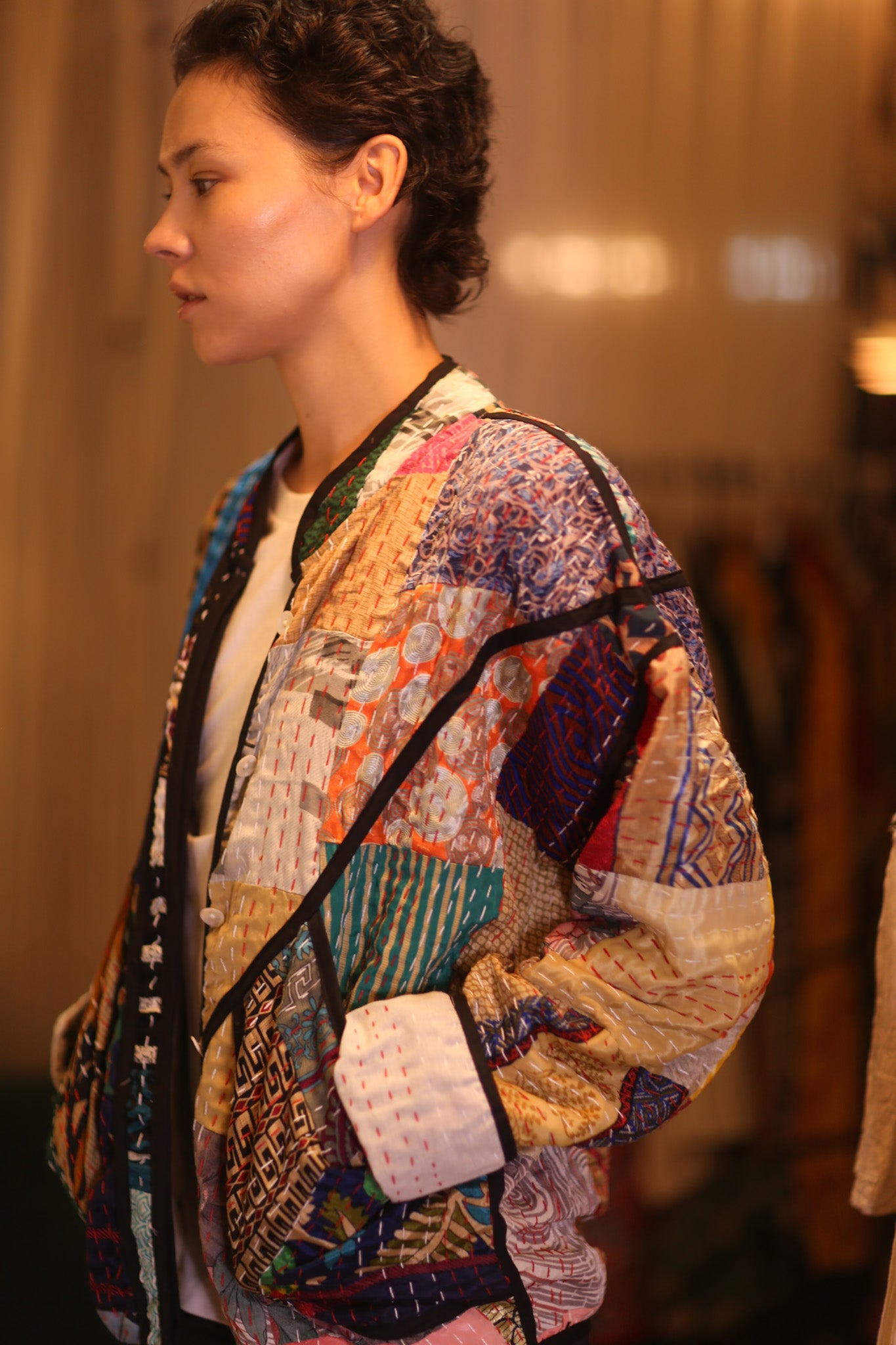 PATCHWORK PATTERN KANTHA JACKET JING
