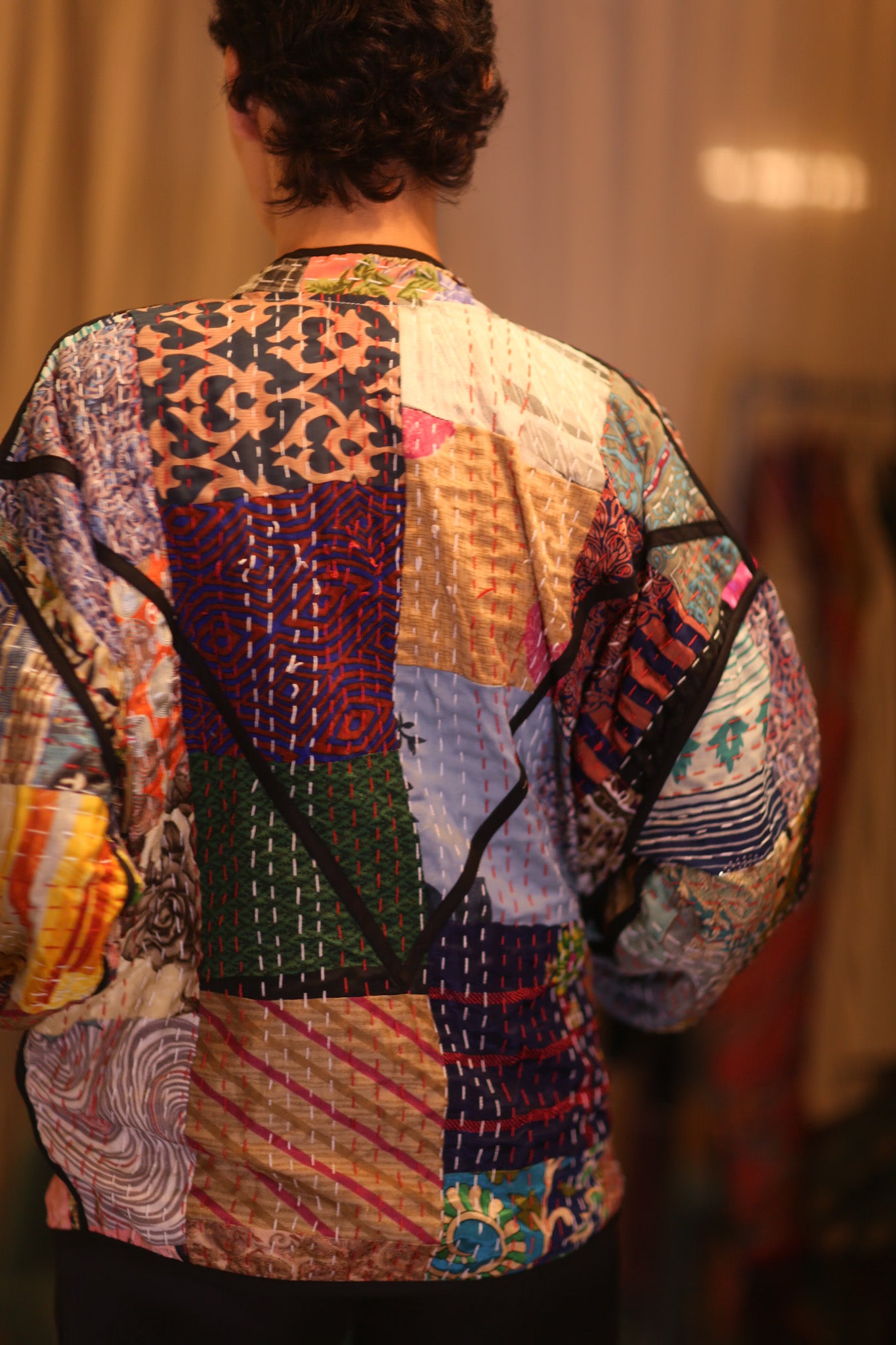 PATCHWORK PATTERN KANTHA JACKET JING