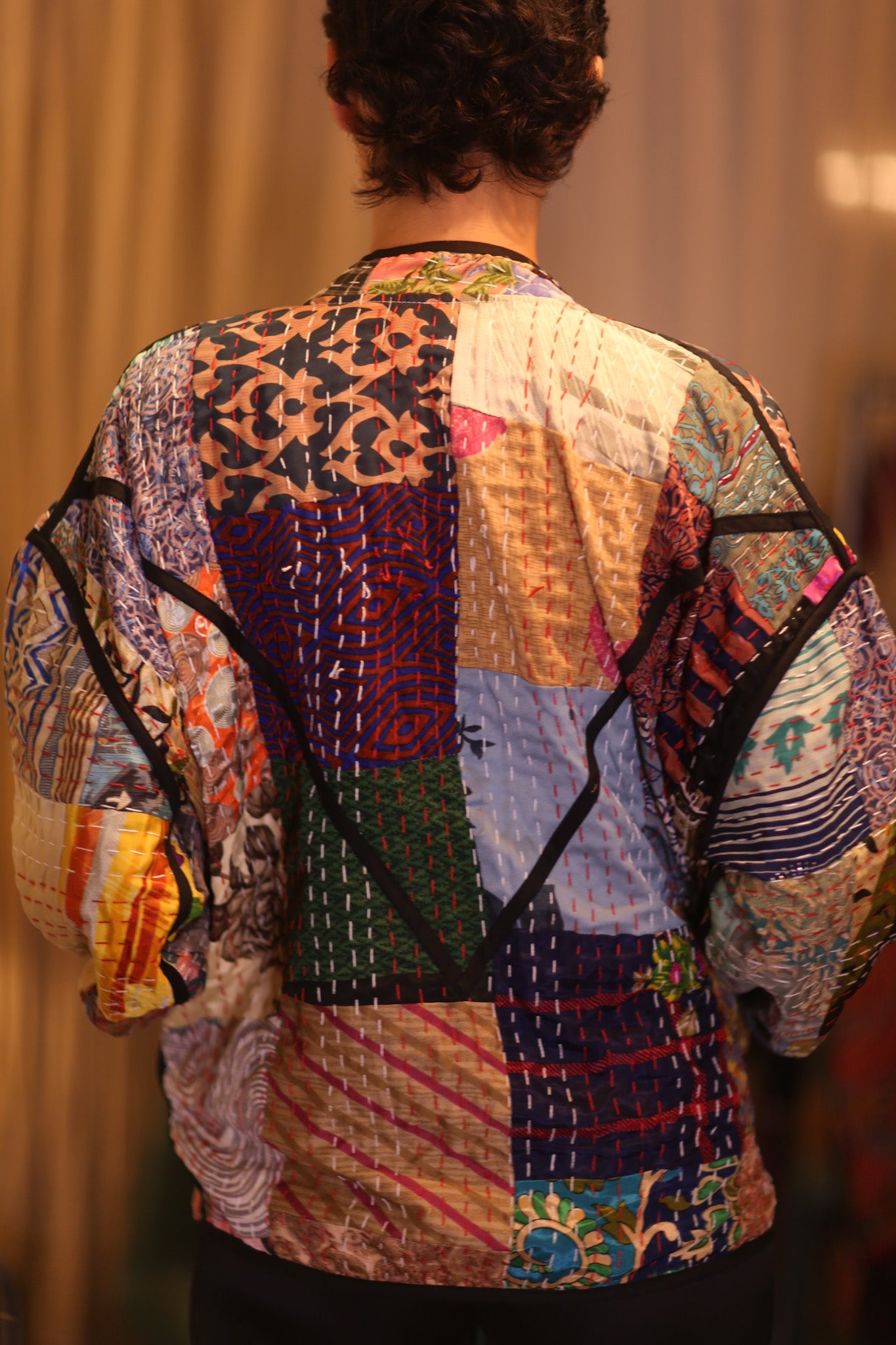 PATCHWORK PATTERN KANTHA JACKET JING