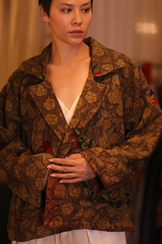EMBROIDERED KANTHA JACKET NIKO