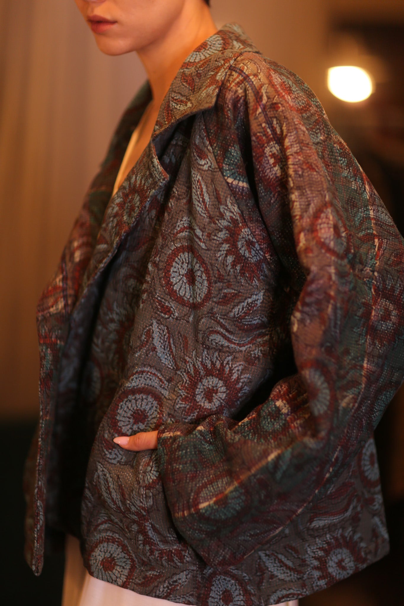 HAND BLOCKED KANTHA JACKET DAUNG