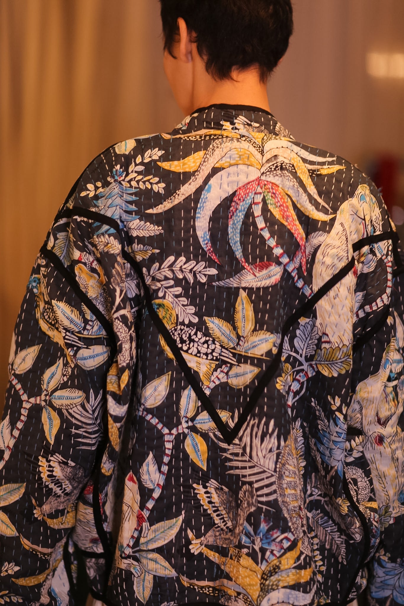 HAND BLOCKED KANTHA JACKET YEEYWEL