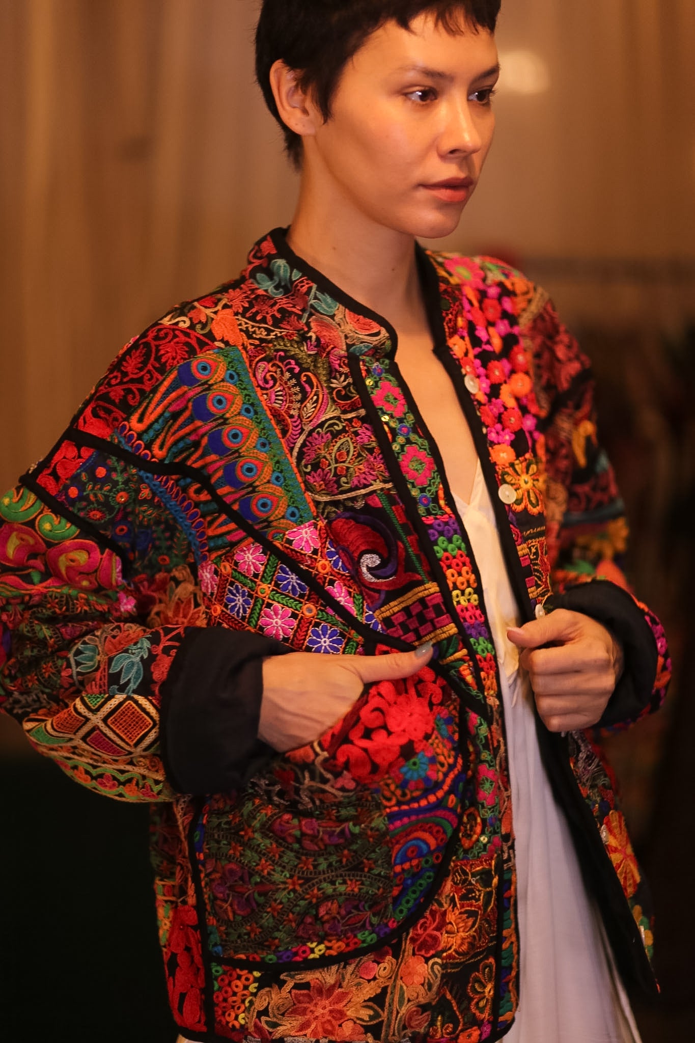 PATCHWORK PATTERN KANTHA JACKET YADANA