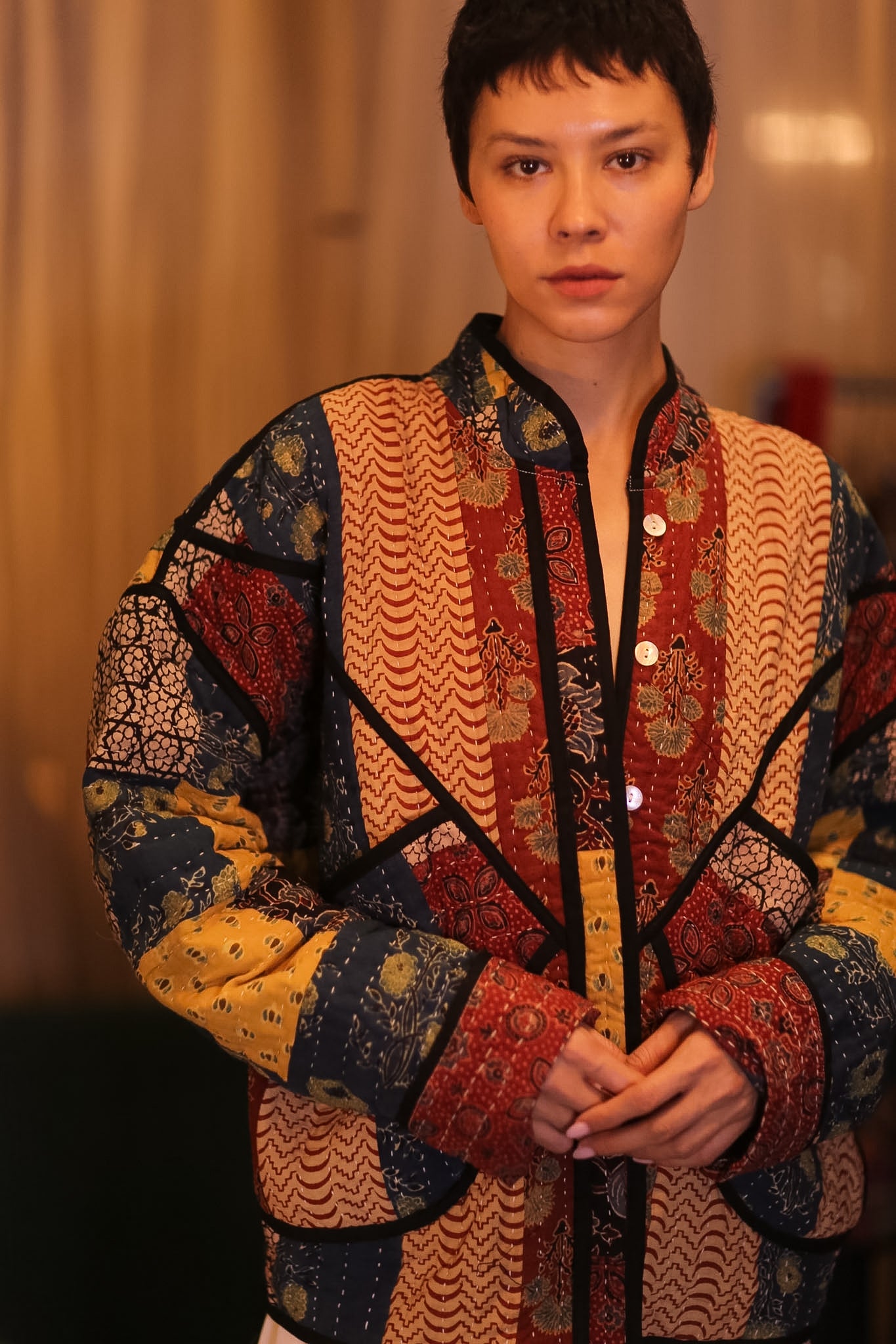 PATCHWORK PATTERN KANTHA JACKET YEI