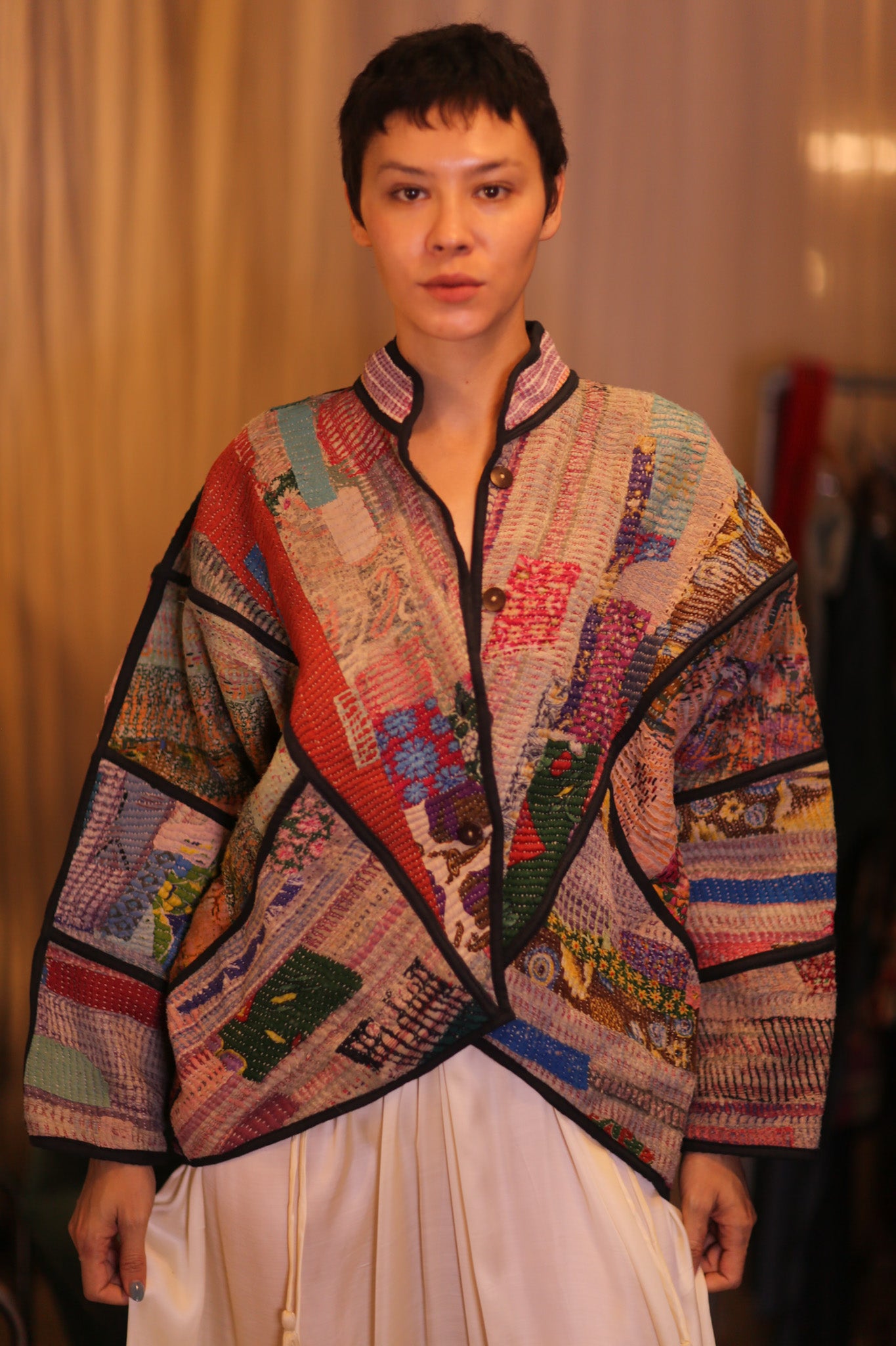 PATCHWORK PATTERN KANTHA JACKET KALAW