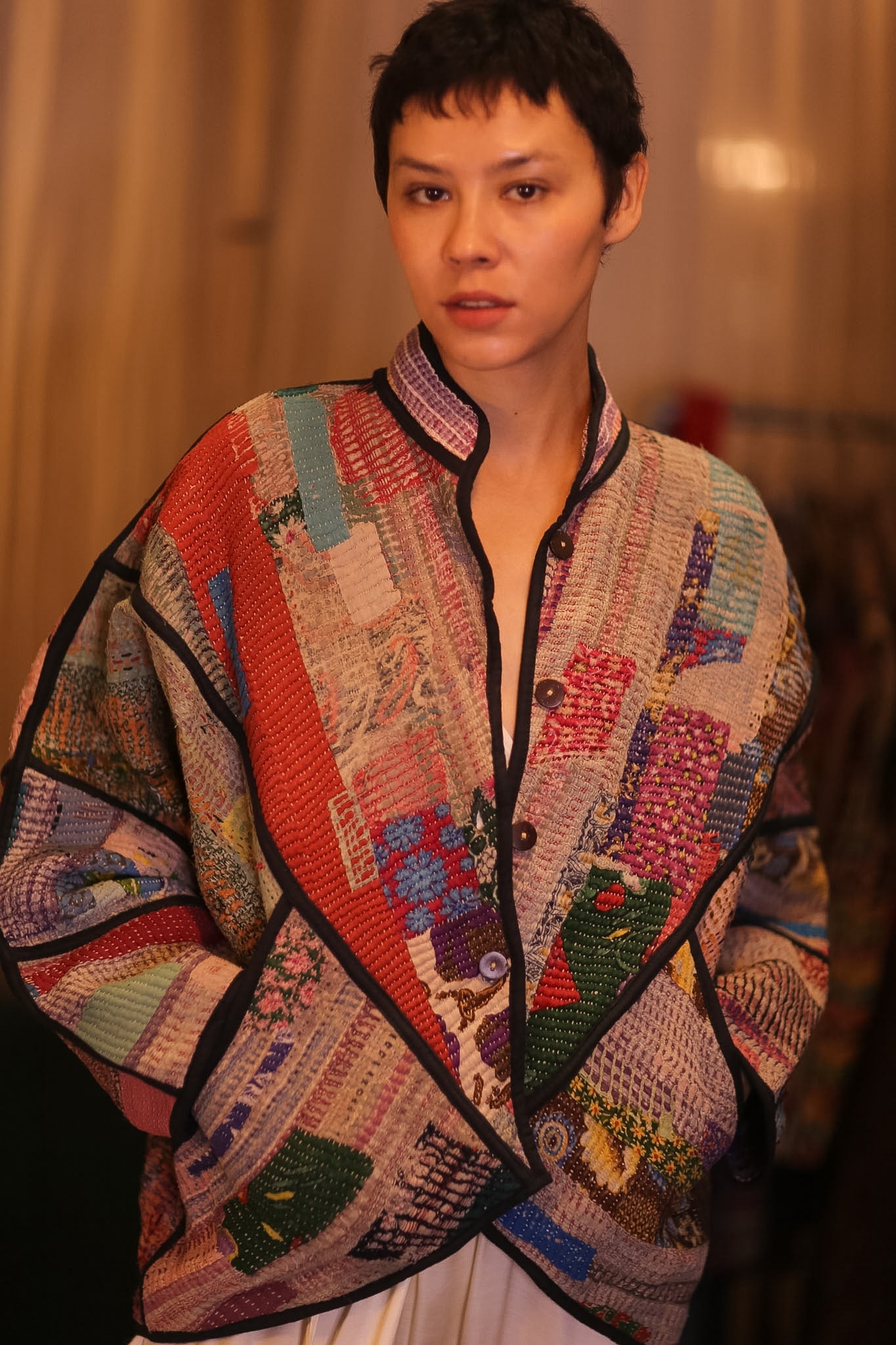 PATCHWORK PATTERN KANTHA JACKET KALAW