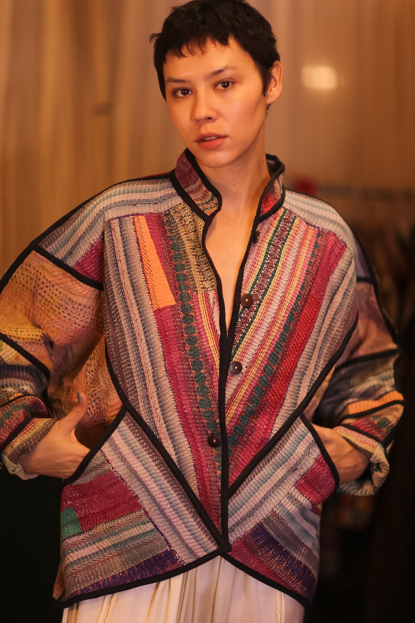 PATCHWORK PATTERN KANTHA JACKET SHUKHIN