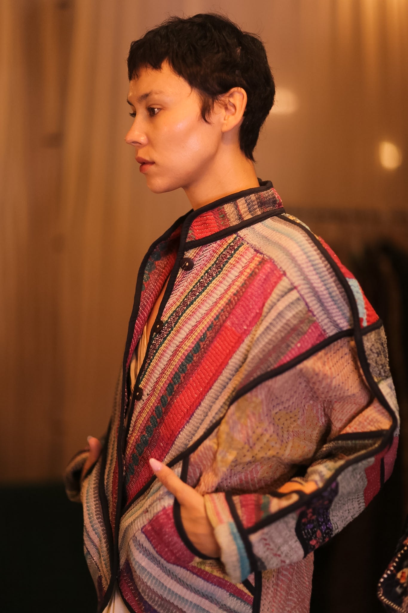 PATCHWORK PATTERN KANTHA JACKET SHUKHIN