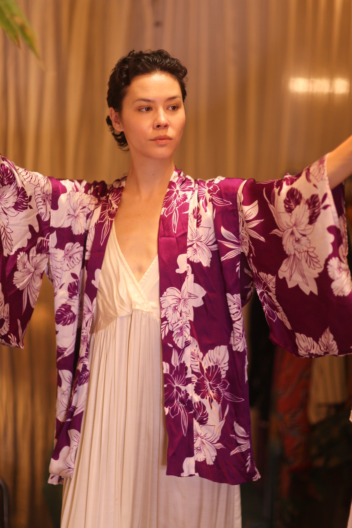SILK SHORT WINGS KIMONO SPRING