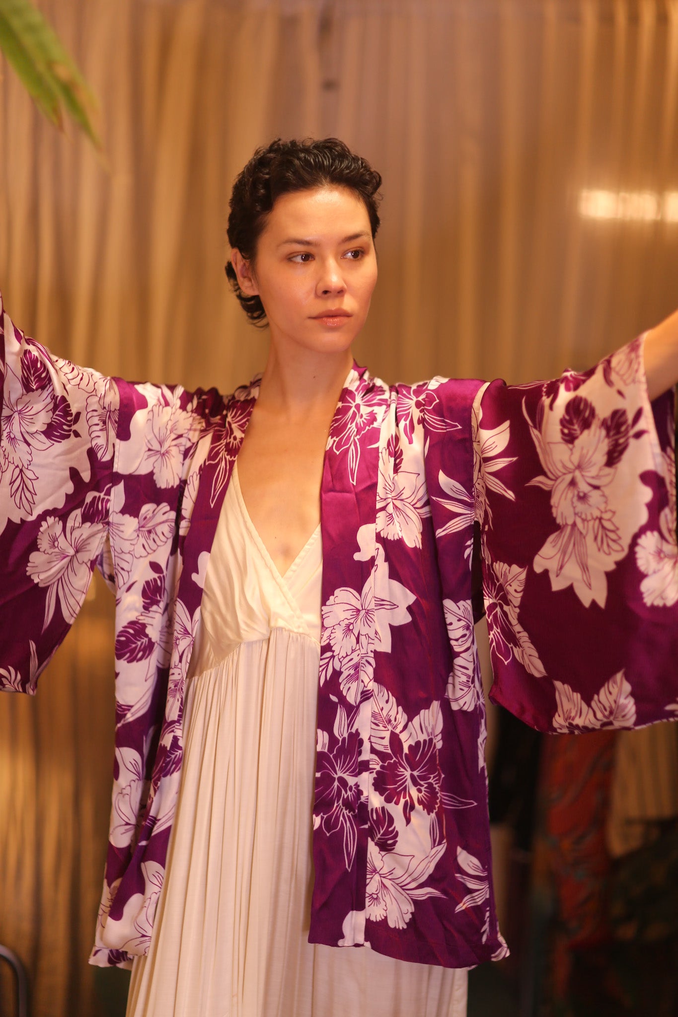 SILK SHORT WINGS KIMONO SPRING